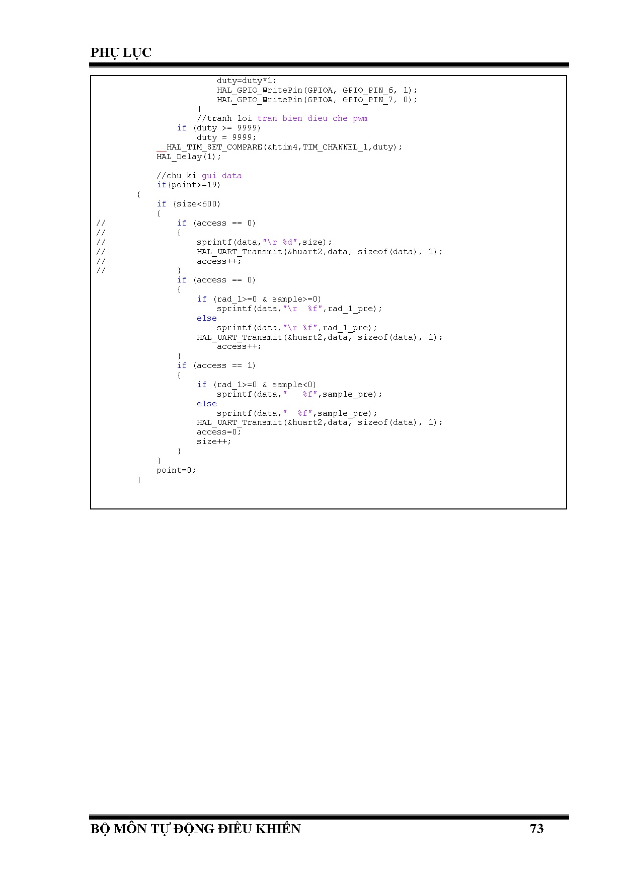Đồ án tốt nghiệp - So sánh các phương pháp điều khiển bám quỹ đạo cho Pendubot - Trang 93