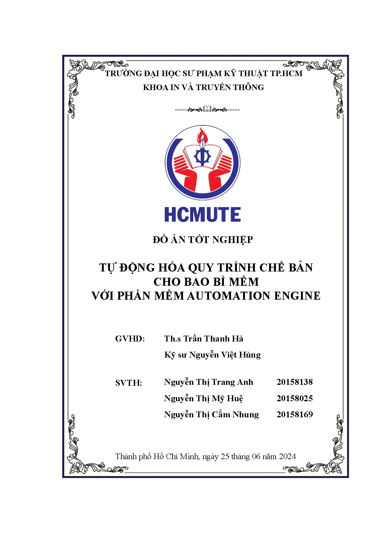 Đồ án tốt nghiệp - Tự động hóa quy trình chế bản cho bao bì mềm với phần mềm Automation Engine