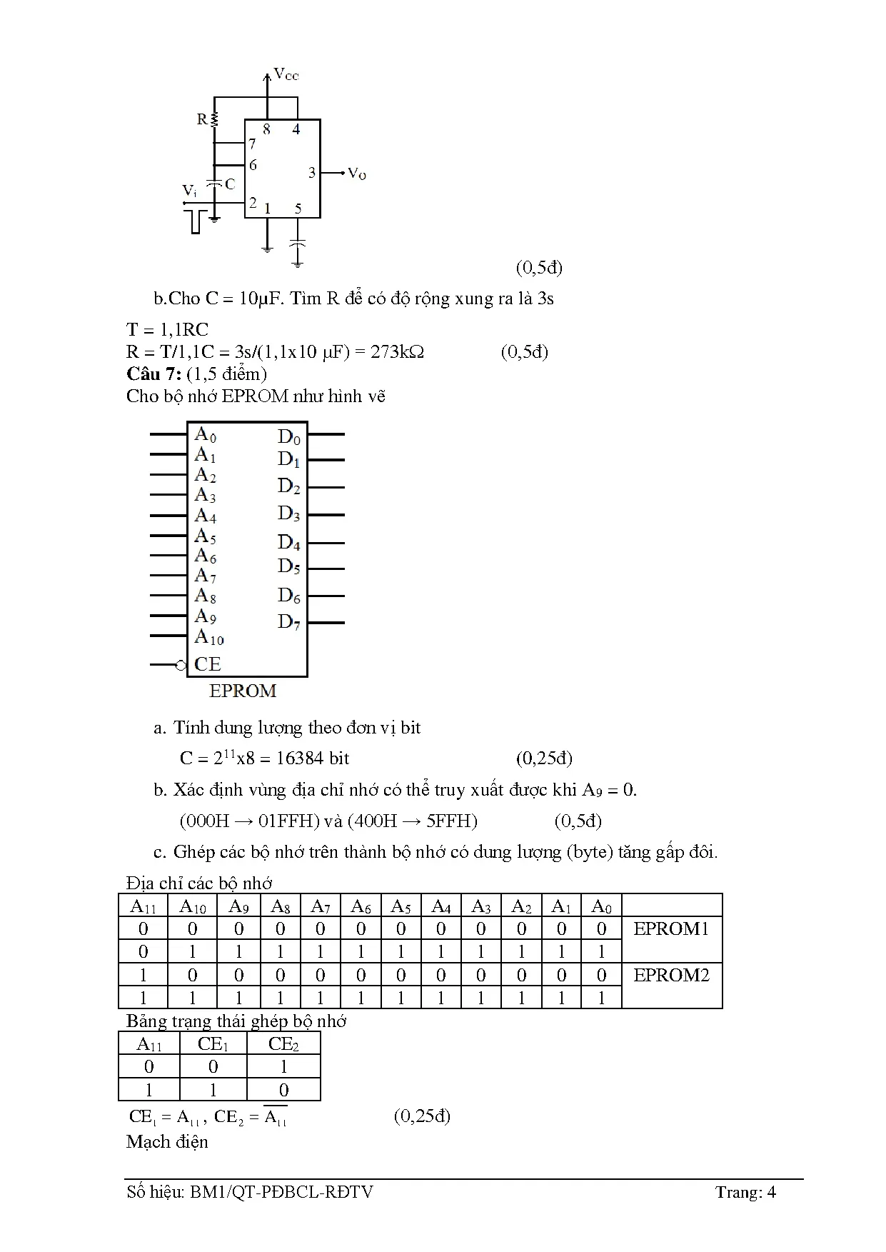 Đề thi kĩ thuật số - Trang 4
