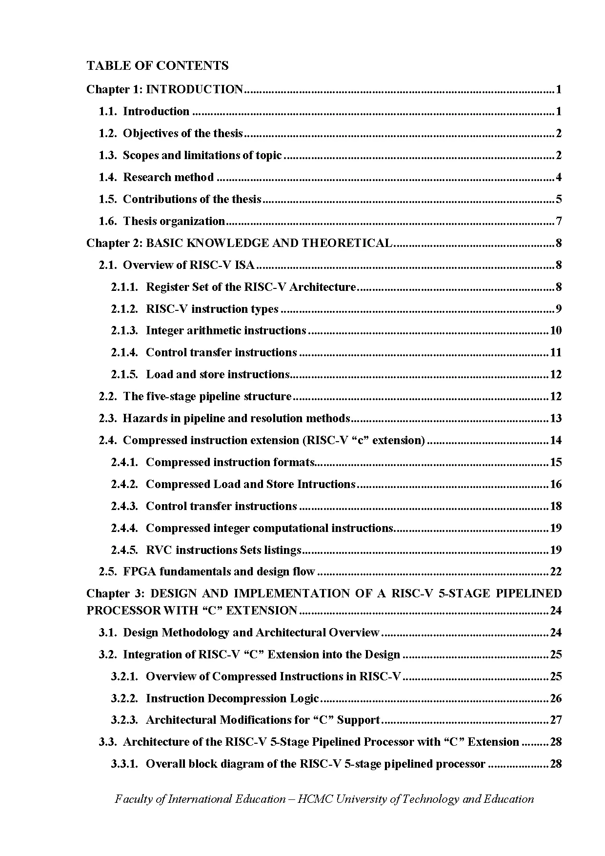 Đồ án tốt nghiệp - Design and performance evaluation of Risc-V processor with compressed I - Trang 4