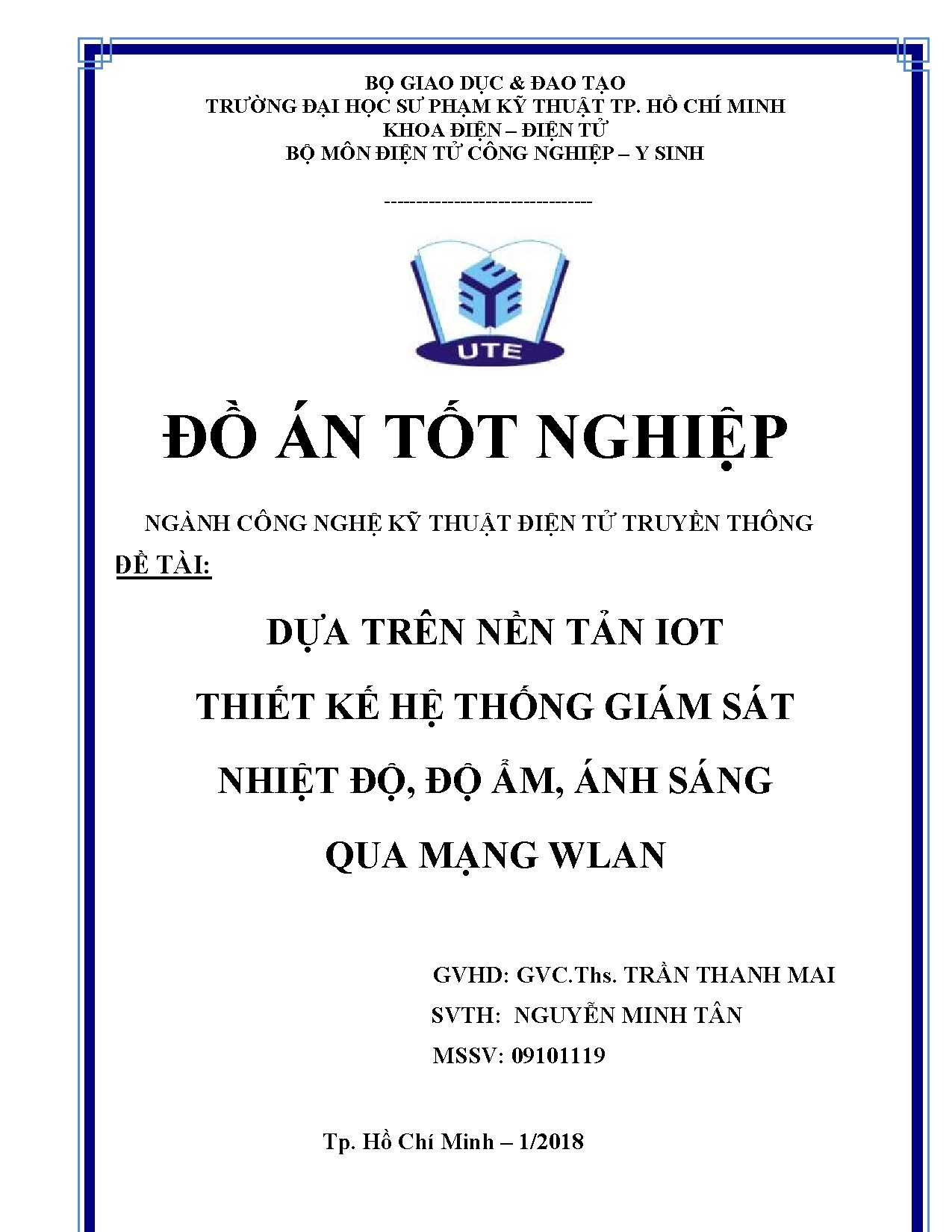 Đồ án tốt nghiệp - Dựa trên nền tảng IoT thiết kế hệ thống giám sát nhiệt độ - độ ẩm - ánh sáng QML