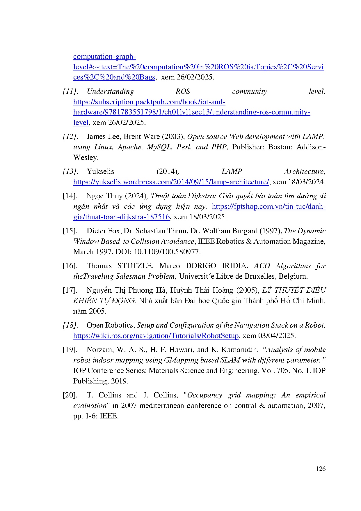 Đồ án tốt nghiệp - Nghiên cứu, thiết kế và chế tạo Robot vận chuyển vật tư y tế - Trang 138