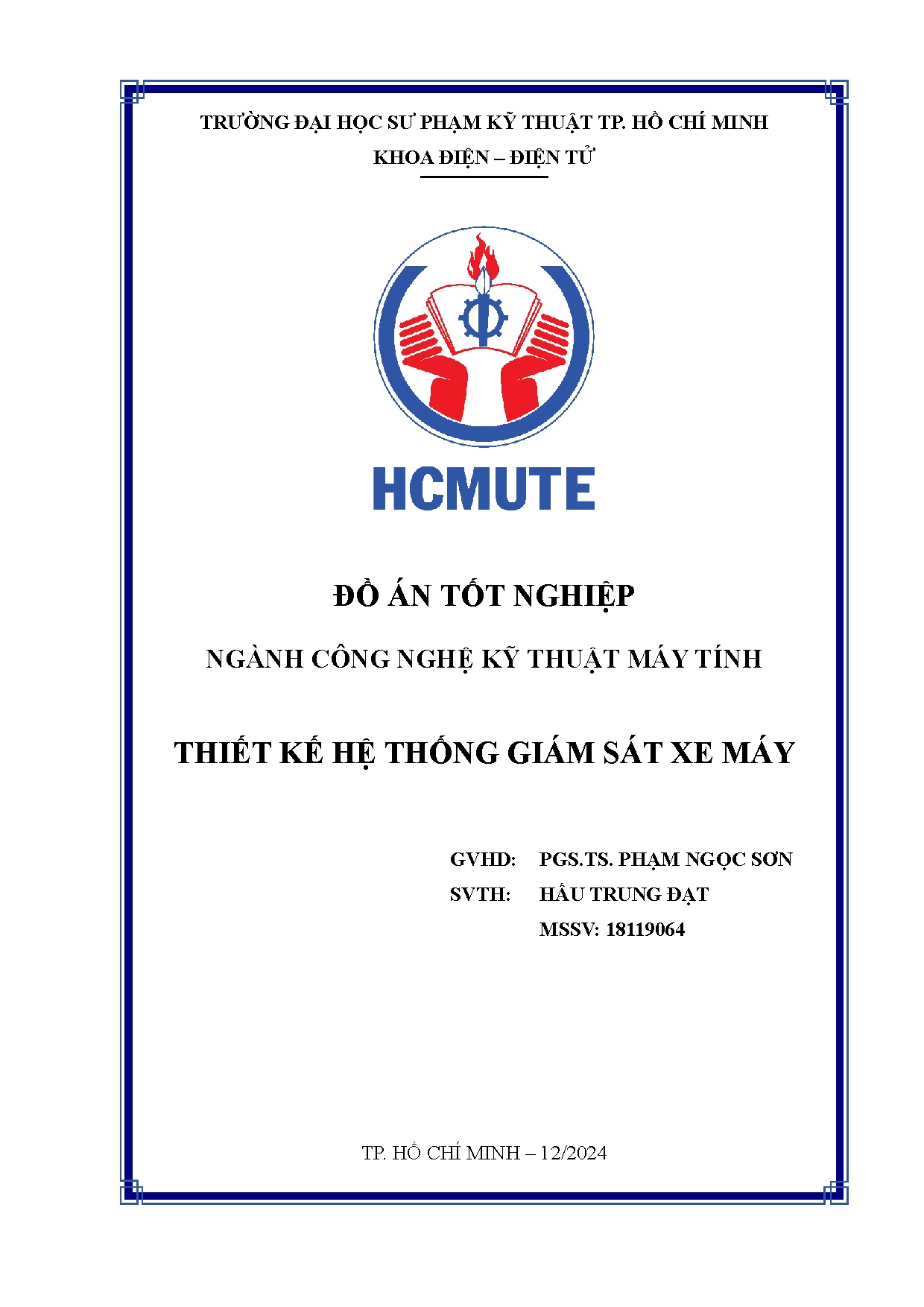 Đồ án tốt nghiệp - Thiết kế hệ thống giám sát xe máy