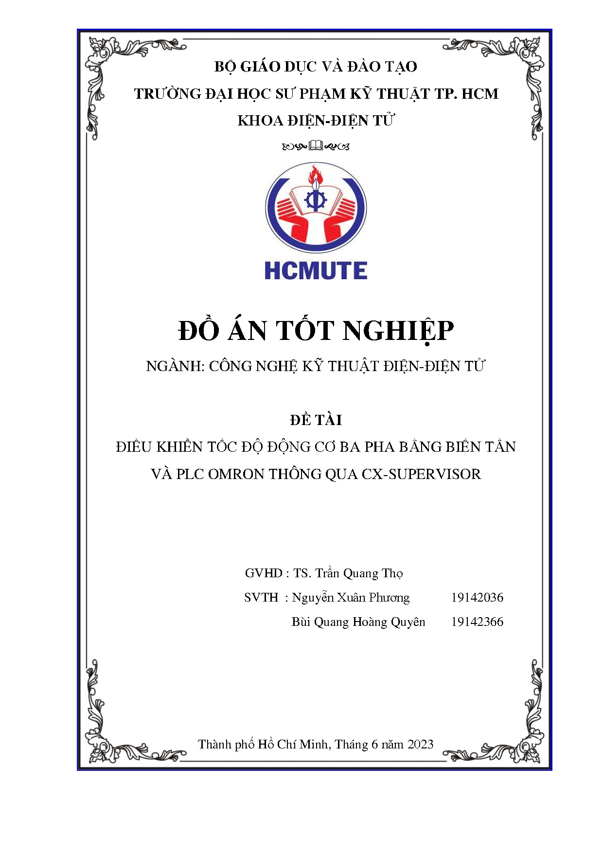 Đồ án tốt nghiệp - Điều khiển tốc độ động cơ ba pha bằng biến tần và PLC Omron thông qua C