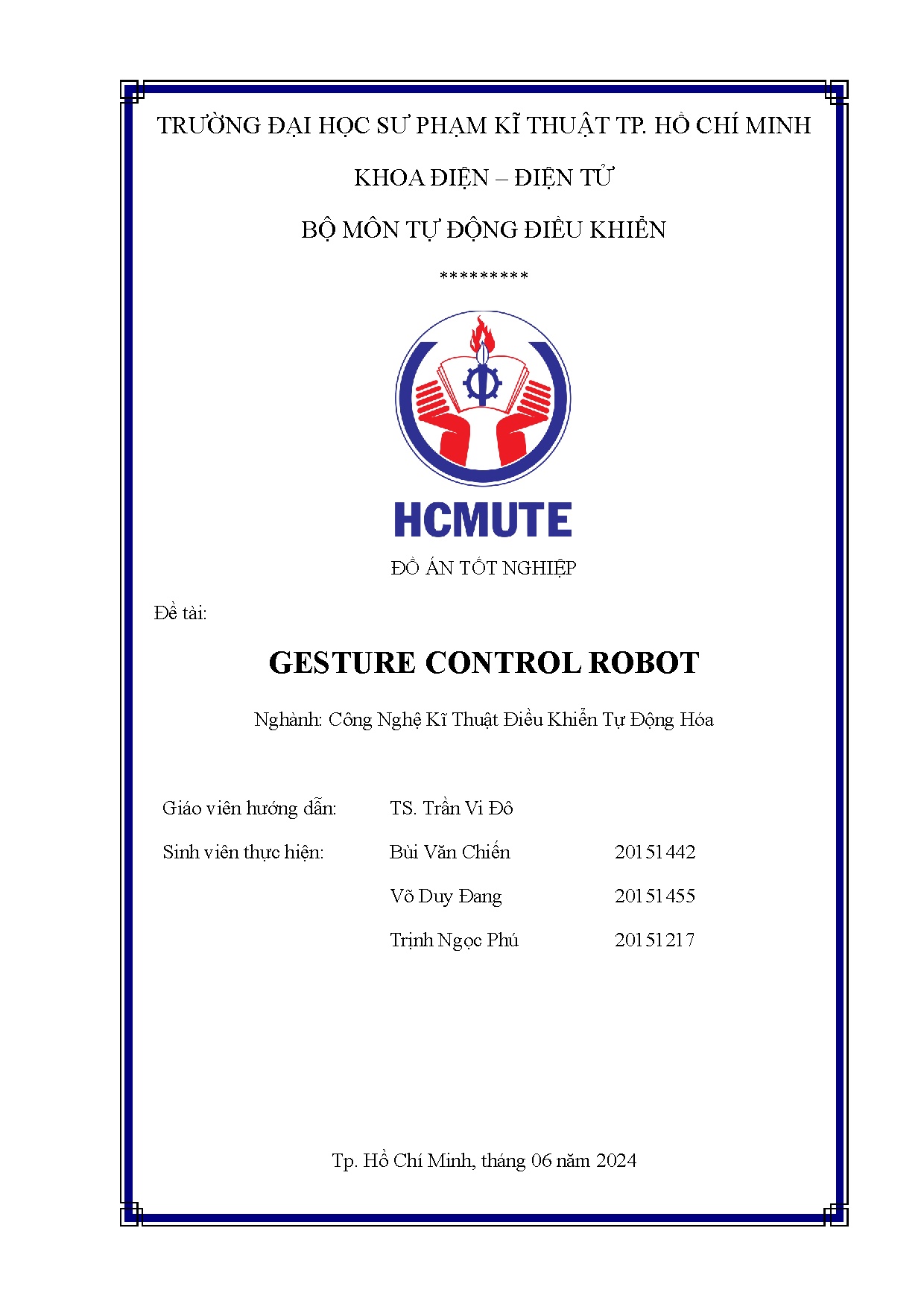 Đồ án tốt nghiệp - Gesture Control Robot