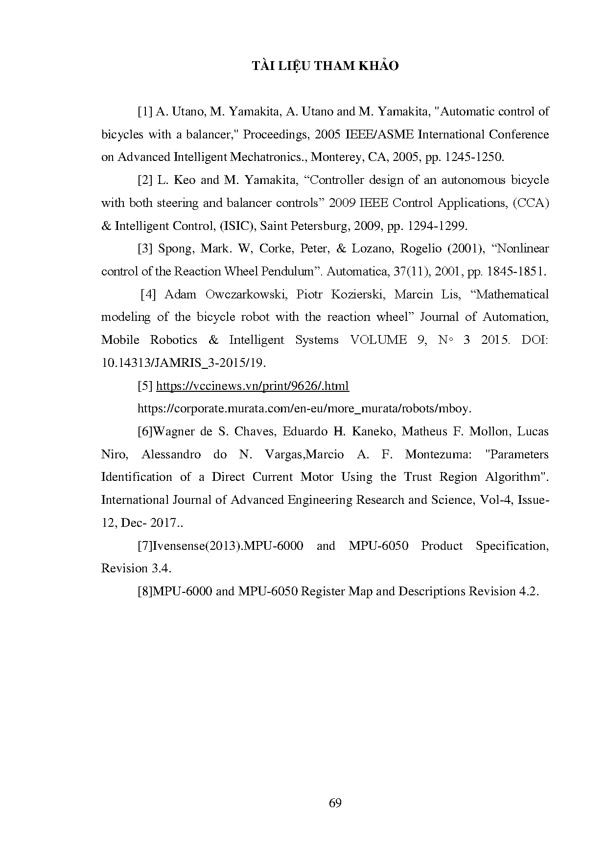 Đồ án tốt nghiệp - Thiết kế và điều khiển xe máy cân bằng - Trang 82