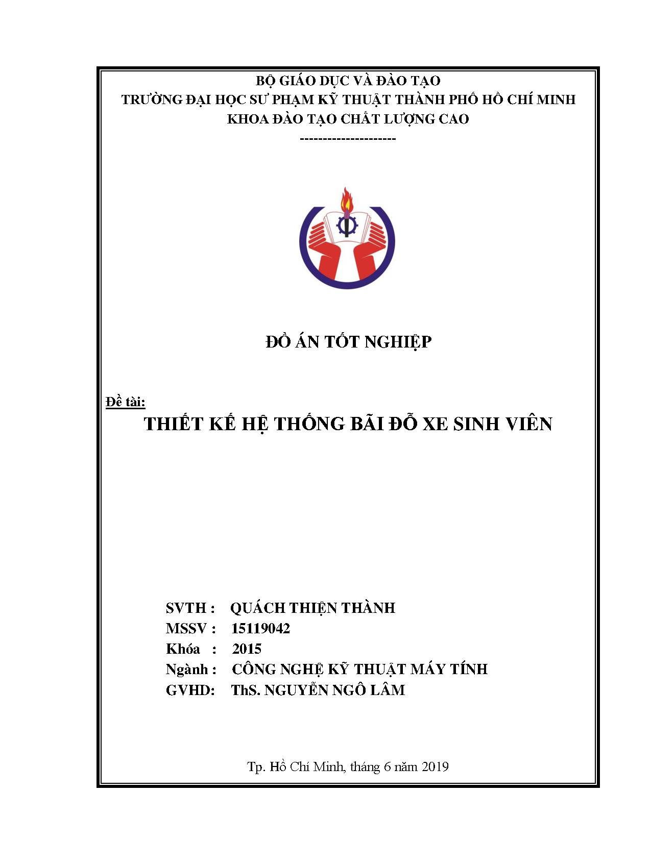 Đồ án tốt nghiệp - Thiết kế hệ thống bãi đỗ xe sinh viên