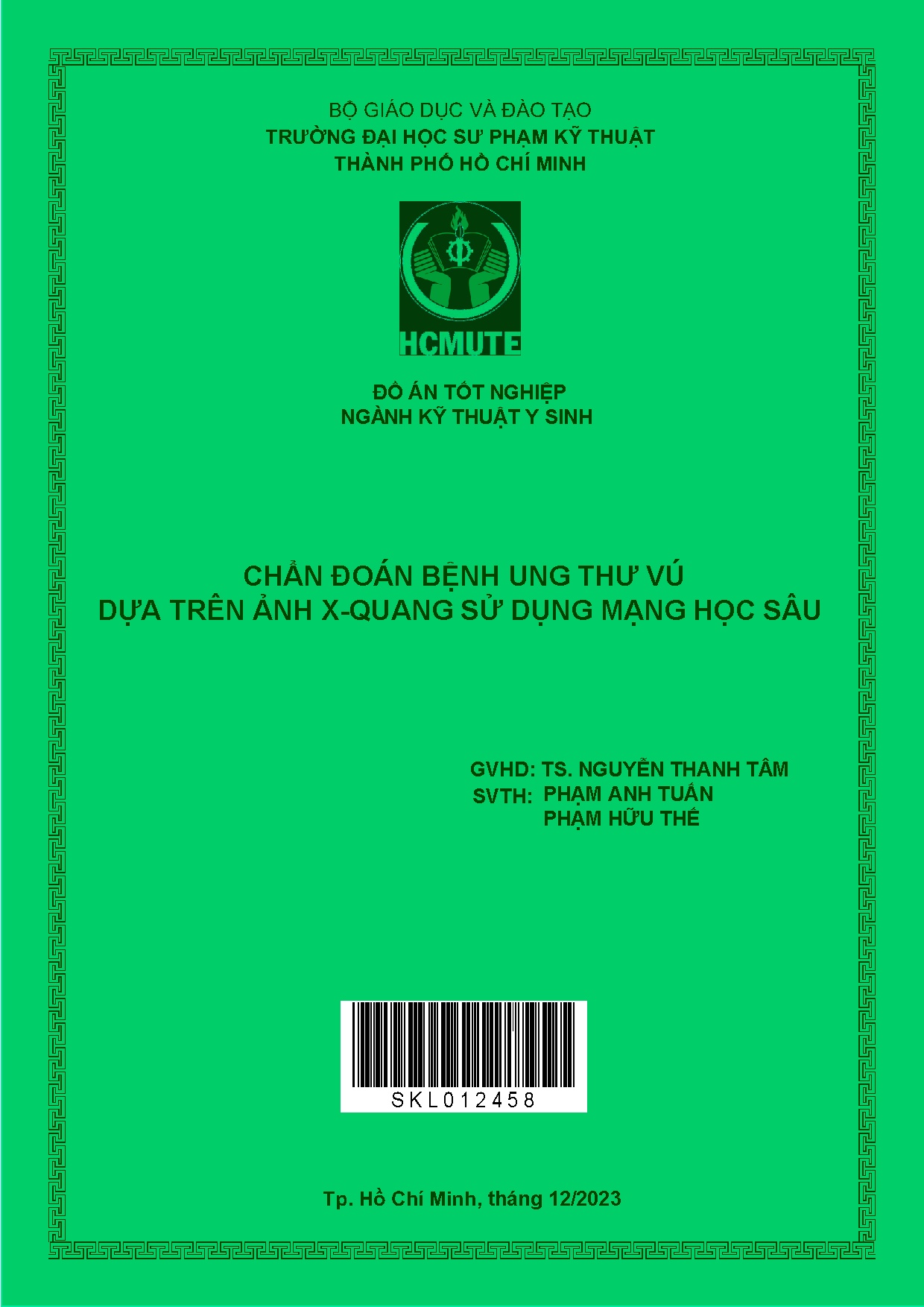 Đồ án tốt nghiệp - Chẩn đoán bệnh ung thư vú dựa trên ảnh X-quang sử dụng mạng học sâu