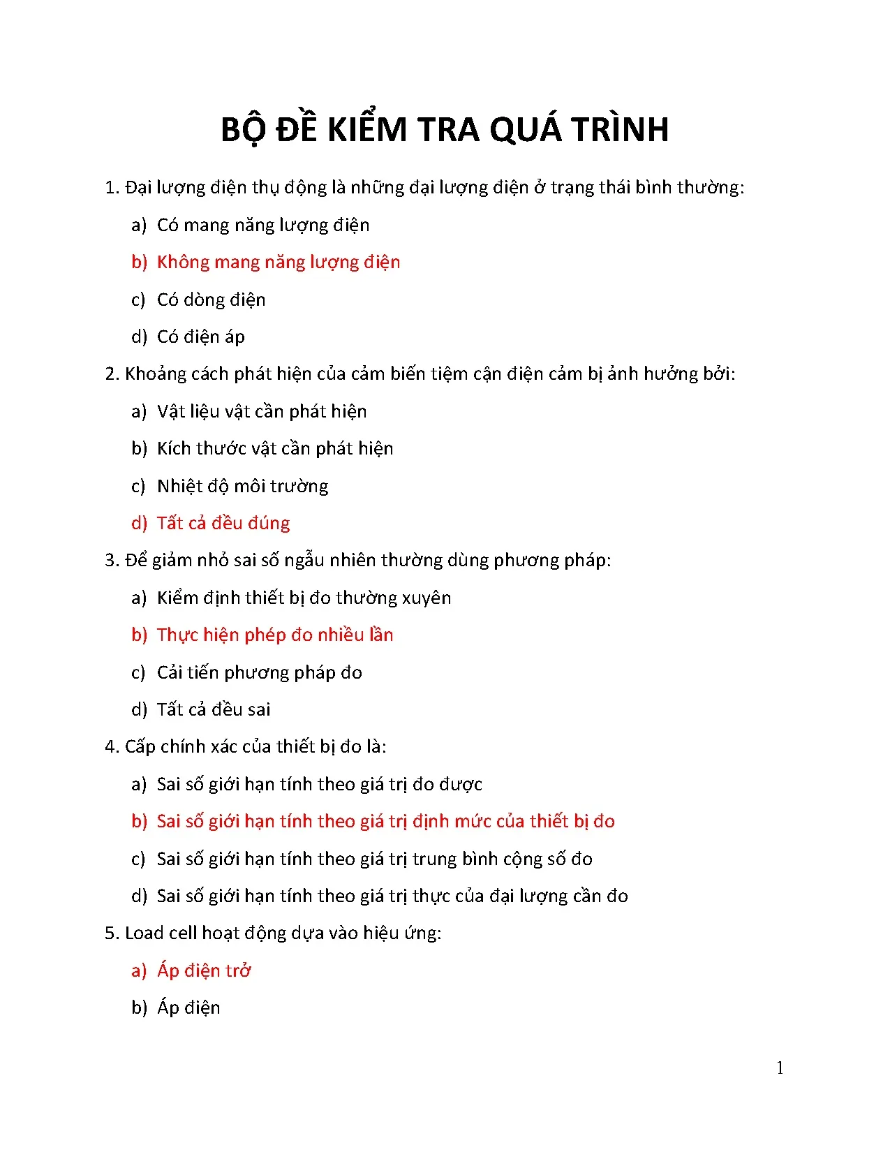 Bộ ngân hàng câu hỏi trắc nghiệm