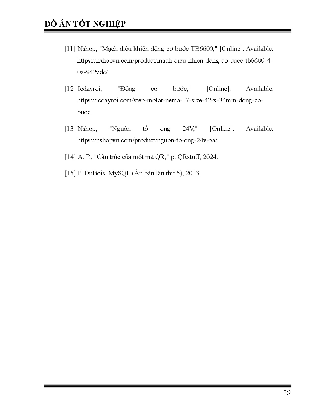 Đồ án tốt nghiệp - Thiết kế và thi công hệ thống nhận diện sản phẩm bằng mã QR và xếp lên Pallet - Trang 93