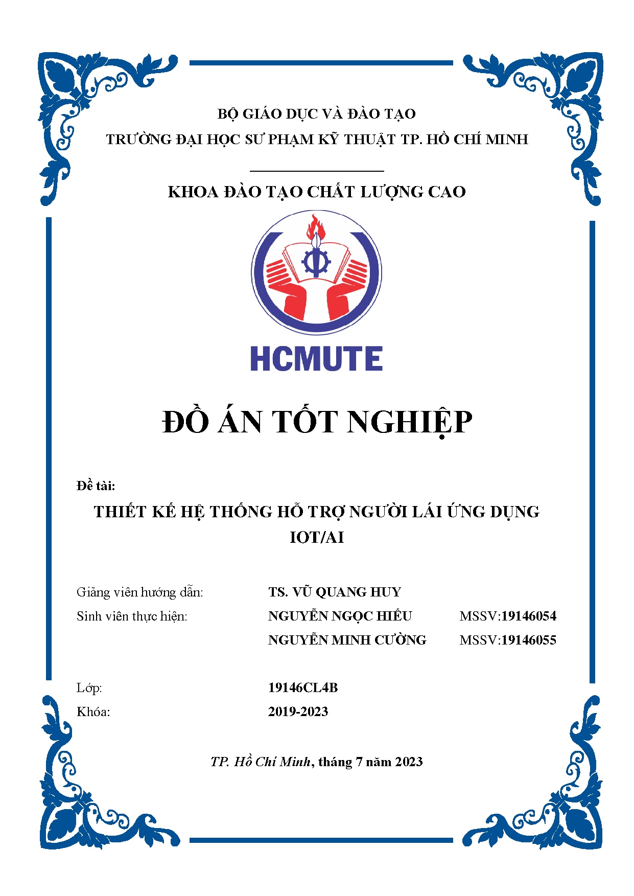 Đồ án tốt nghiệp - Thiết kế hệ thống hỗ trợ người lái ứng dụng Iot/AI