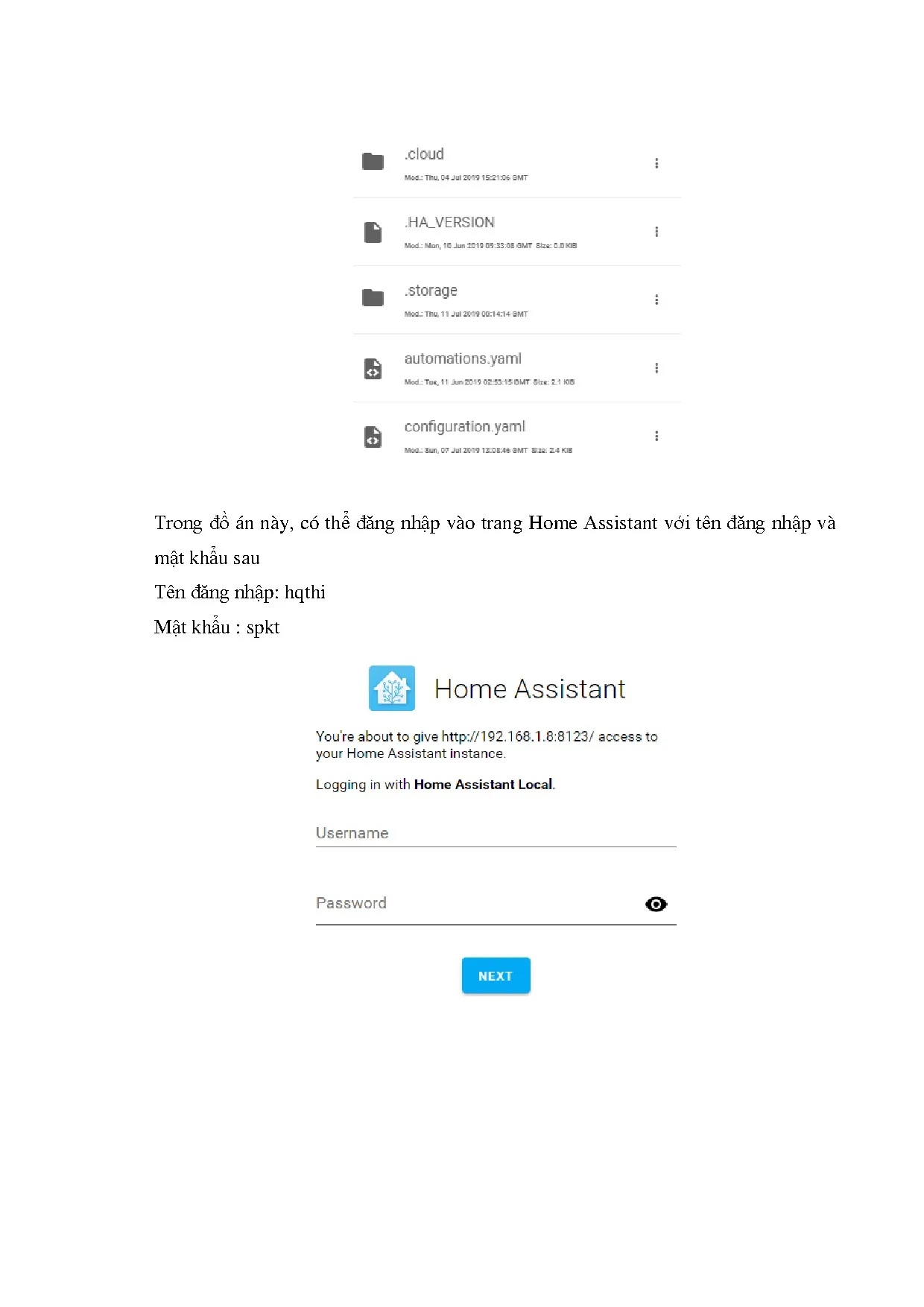 Đồ án tốt nghiệp - Xây dựng mô hình ngôi nhà thông minh trên nền tảng Home Assistant kết hợp xử lý Ả - Trang 63
