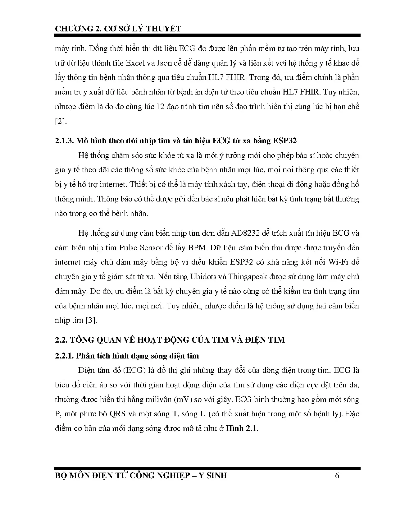 Đồ án tốt nghiệp - Thiết kế và thi công thiết bị đo tín hiệu điện tim 12 đạo trình gửi dữ liệu LWS - Trang 21