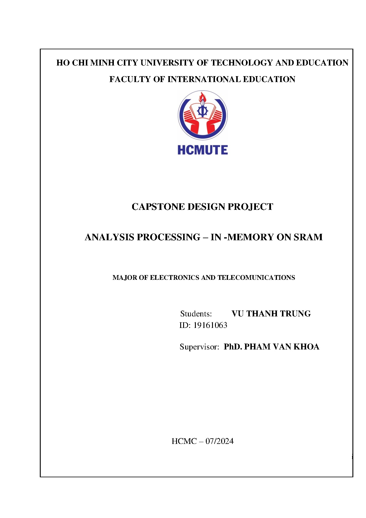 Đồ án tốt nghiệp - Analysis processing - in - memory on sram