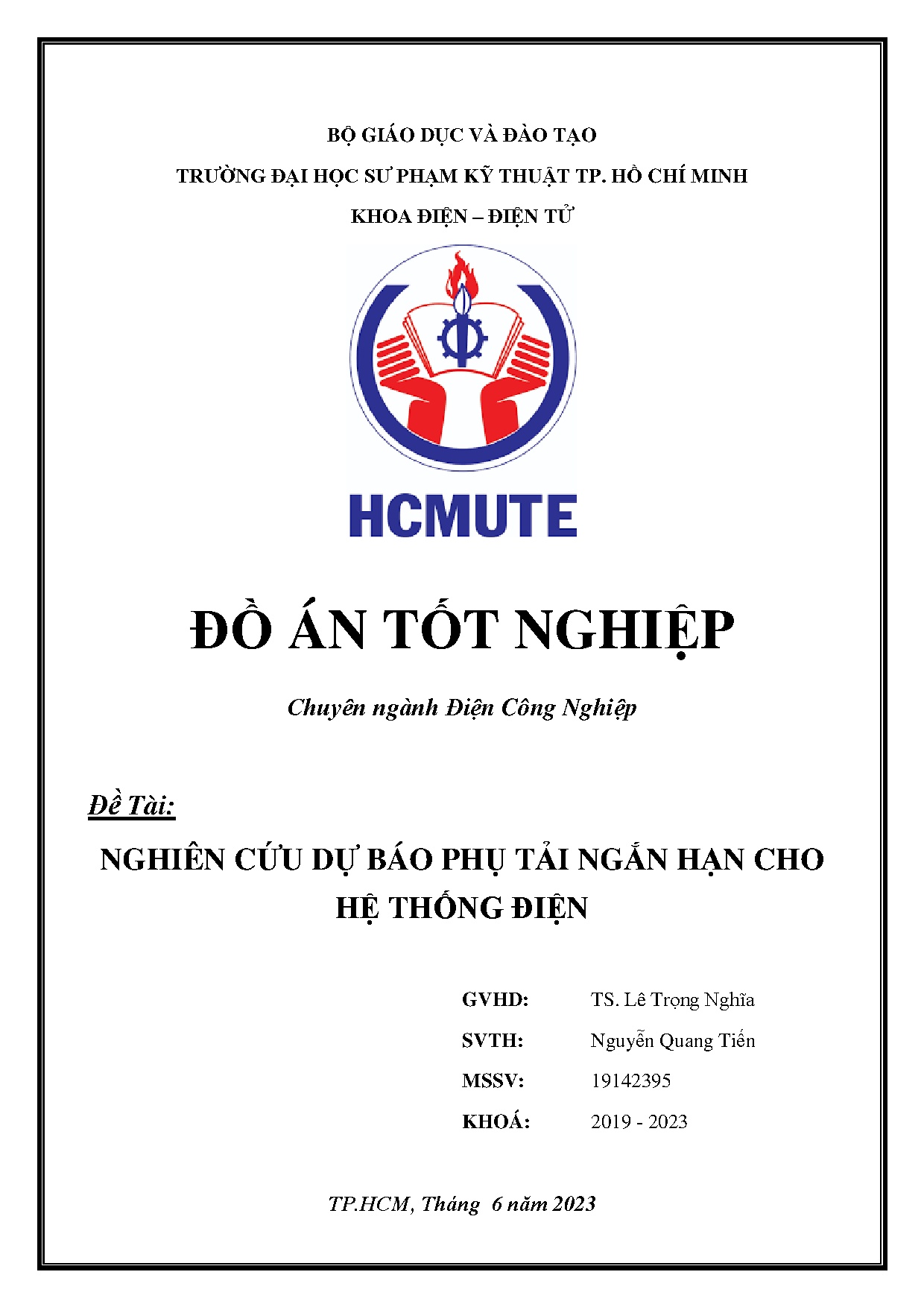 Đồ án tốt nghiệp - Nghiên cứu dự báo phụ tải ngắn hạn cho hệ thống điện