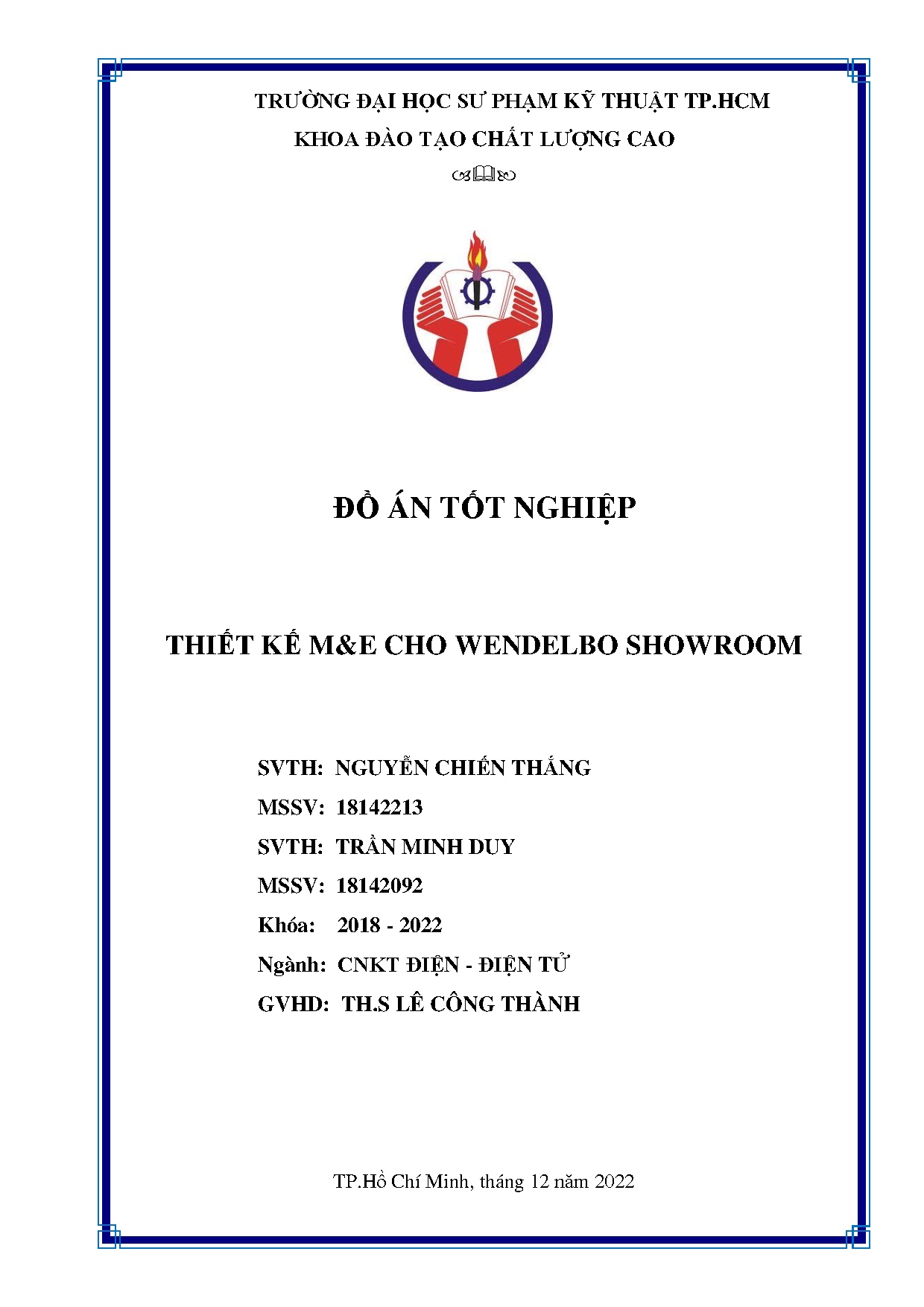 Đồ án tốt nghiệp - Thiết kế M &amp; E cho Wendelbo Showroom