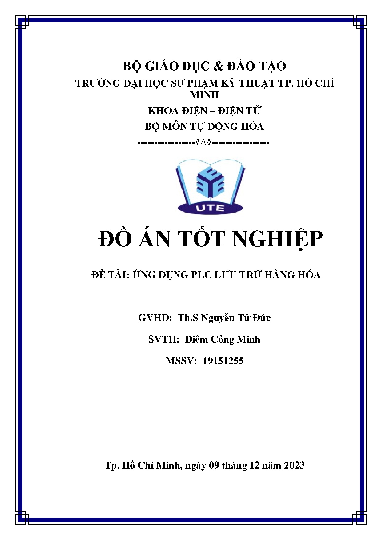 Đồ án tốt nghiệp - Ứng dụng PLC lưu trữ hàng hóa