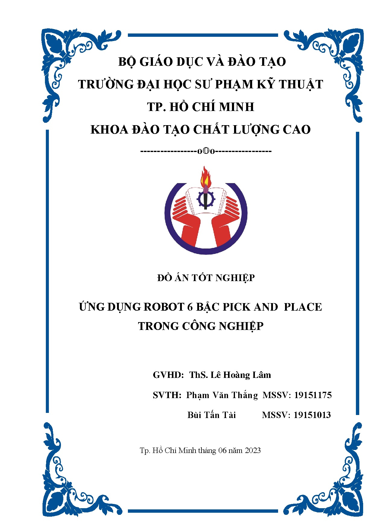 Đồ án tốt nghiệp - Ứng dụng robot 6 bậc pick and place trong công nghiệp