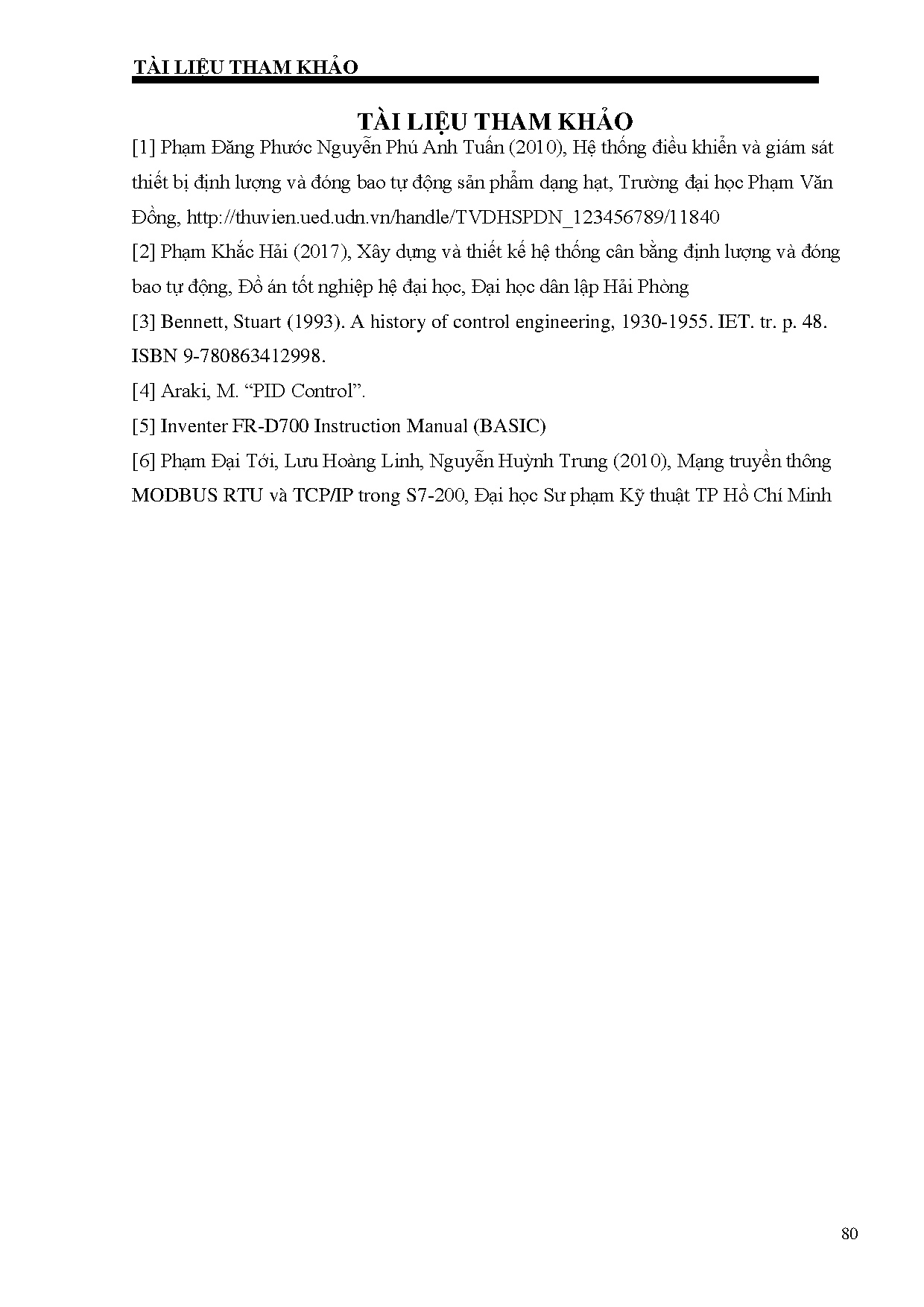 Đồ án tốt nghiệp - Điều khiển và giám sát cân trộn và nghiền nguyên liệu - Trang 80