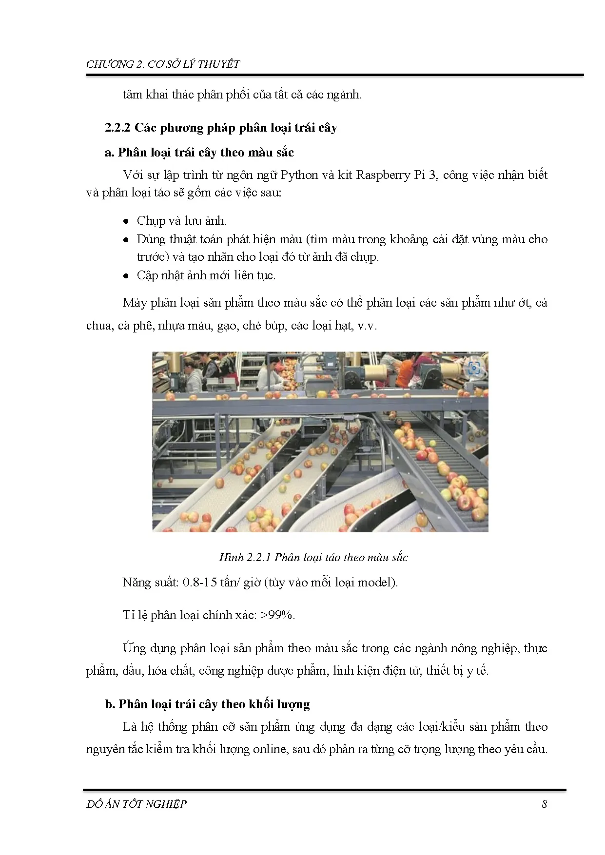 Đồ án tốt nghiệp - Hệ thống giám sát rửa và phân loại táo theo cân nặng và màu sắc ứng dụng xử lý Ả - Trang 26