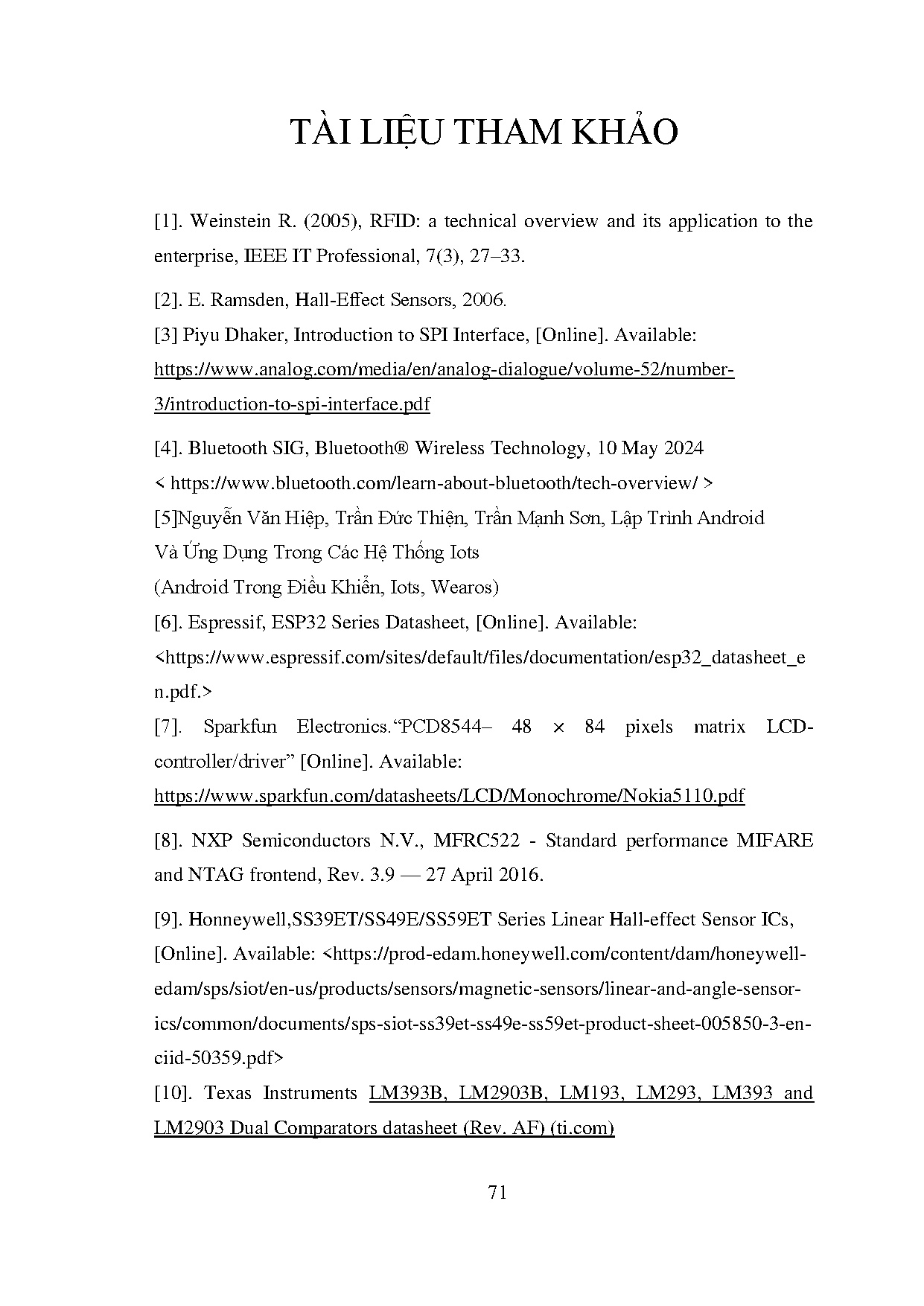 Đồ án tốt nghiệp - Nghiên cứu và thiết kế thiết bị cảnh báo mất trộm cho xe đạp - Trang 89