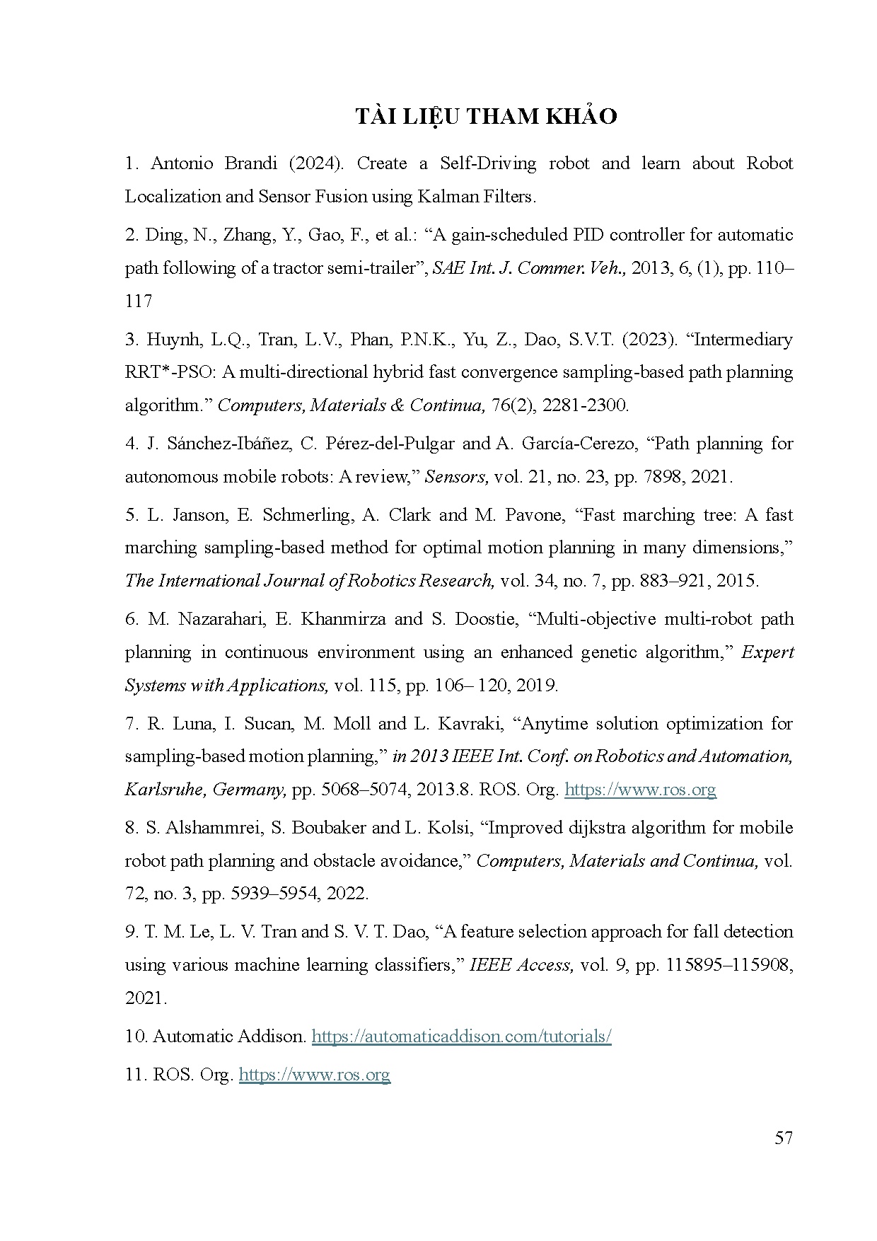 Đồ án tốt nghiệp - Ứng dụng Ros Navigation Stack cho điều hướng tự động và tránh vật cản trên XTHVS - Trang 72