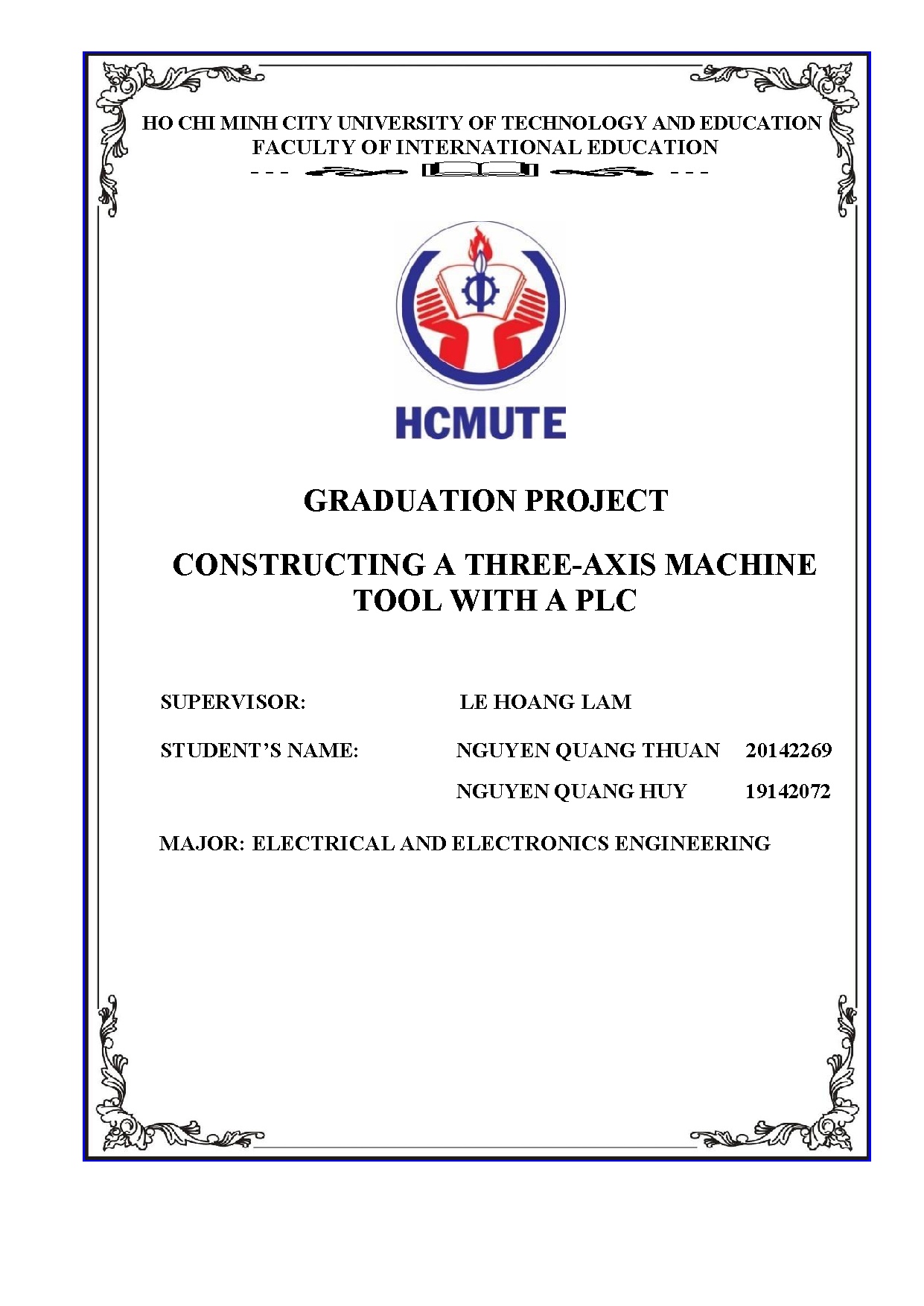 Đồ án tốt nghiệp - Constructing a three-axis machine tool with a PLC
