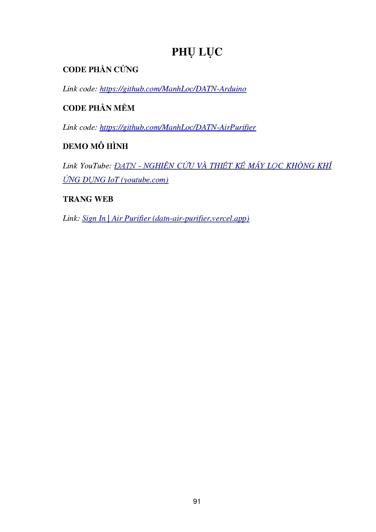 Đồ án tốt nghiệp - Nghiên cứu và thiết kế máy lọc không khí ứng dụng IoT - Trang 106
