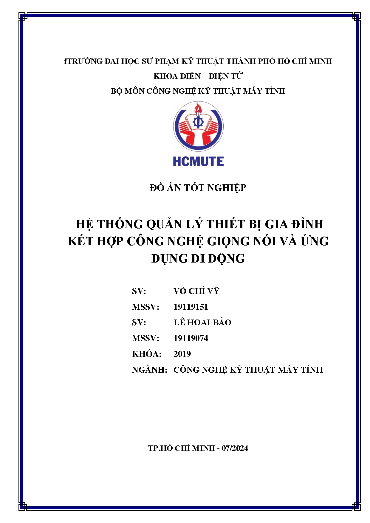 Đồ án tốt nghiệp - Hệ thống quản lý thiết bị gia đình kết hợp công nghệ giọng nói và ứng dụng di Đ