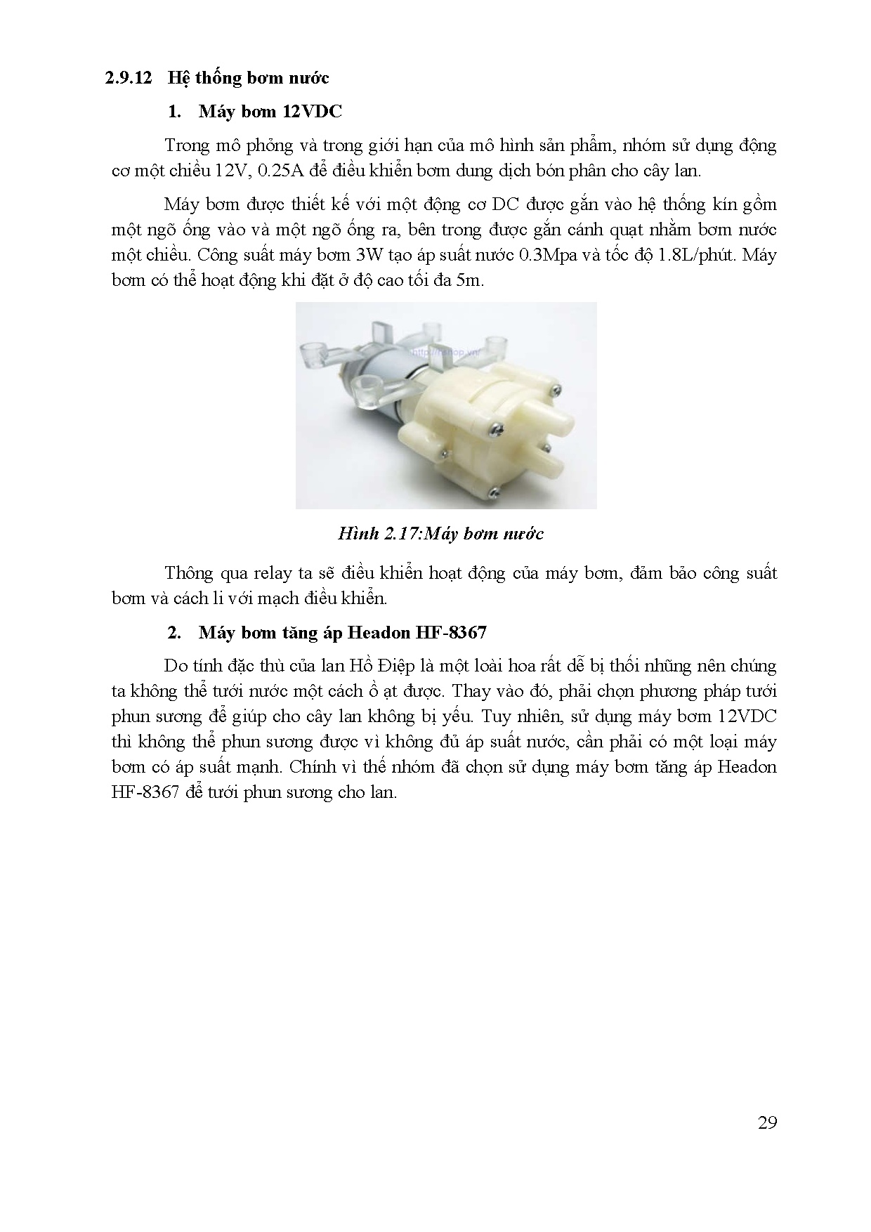 Đồ án tốt nghiệp - Mô hình ứng dụng công nghệ Iot trong nhà màng trồng cây Lan Hồ Điệp - Trang 42