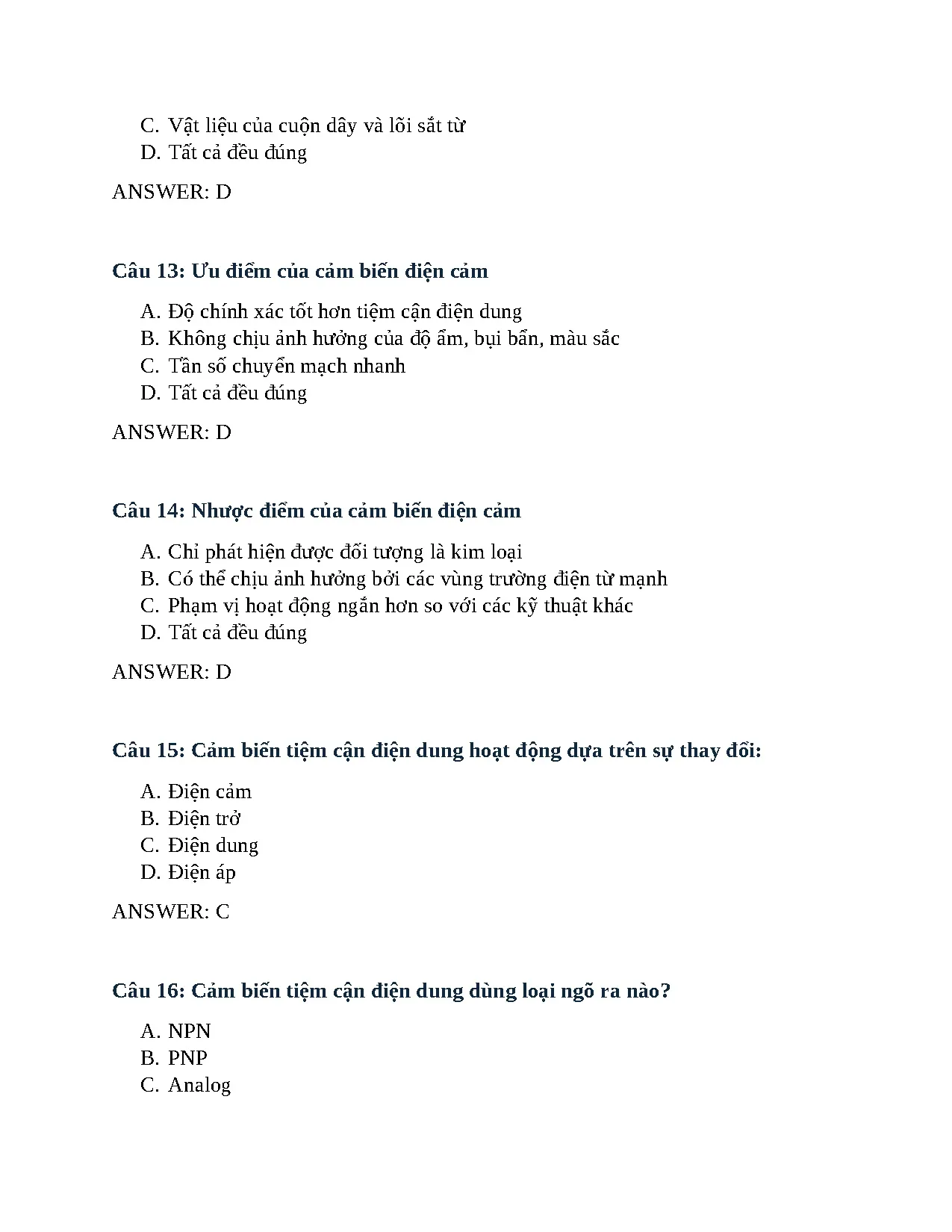 Trắc nghiệm chương 8 đo lường - Trang 4