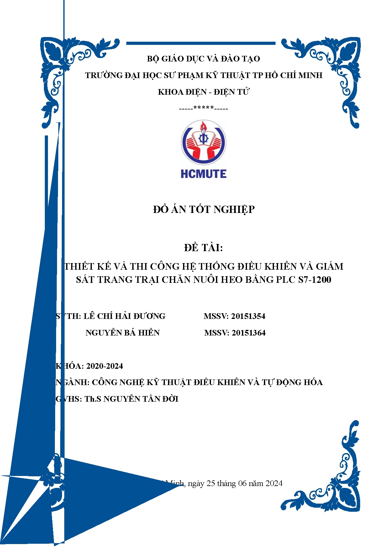 Đồ án tốt nghiệp - Thiết kế và thi công hệ thống điều khiển và giám sát trang trại chăn nuôi heo BPS