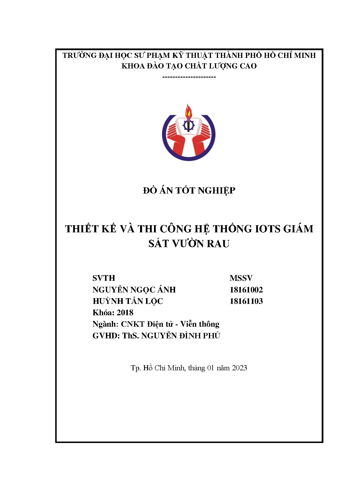 Đồ án tốt nghiệp - Thiết kế và thi công hệ thống Iots giám sát vườn rau