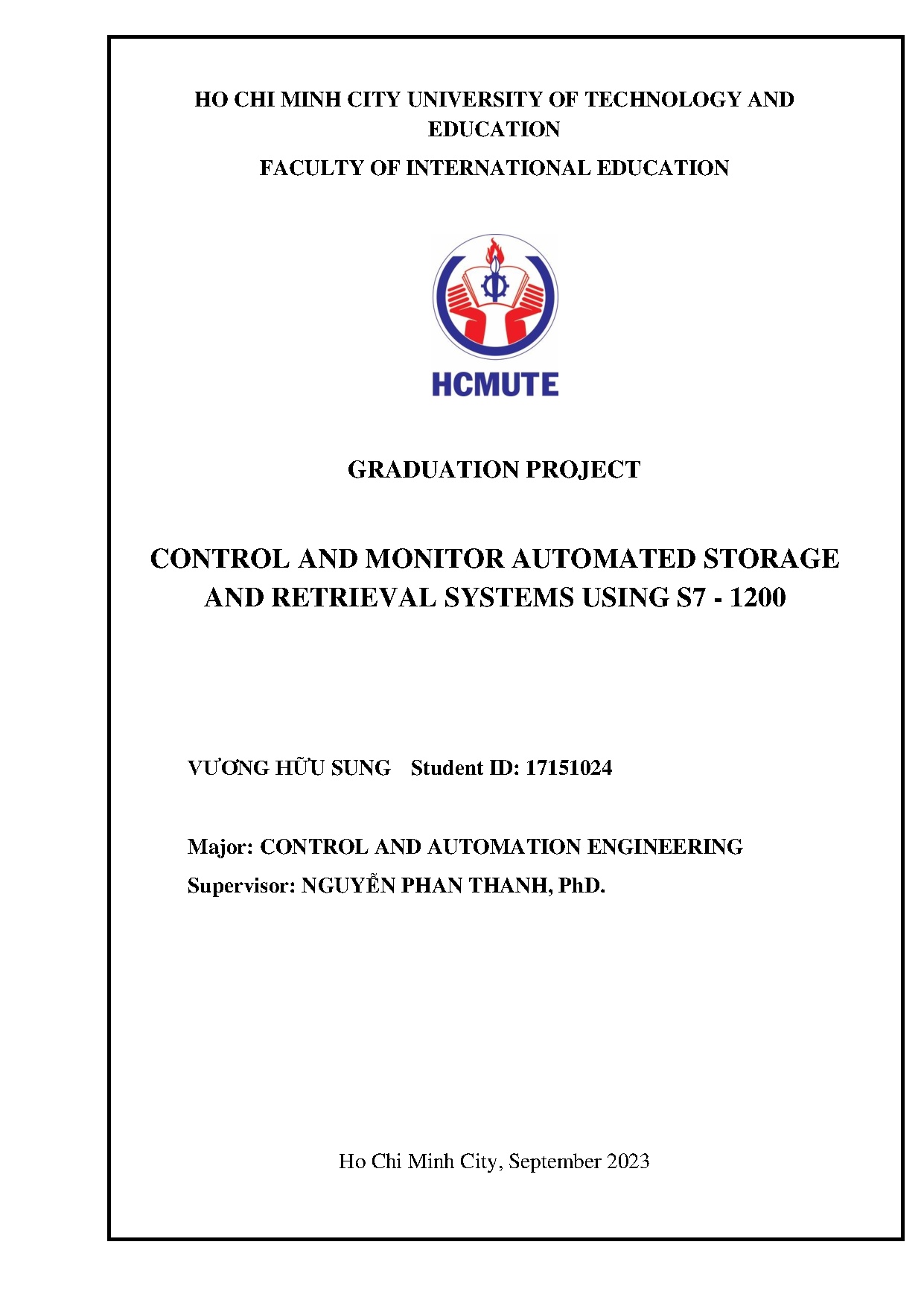 Đồ án tốt nghiệp - Control and monitor automated storage and retrieval systems using S7 - 1200