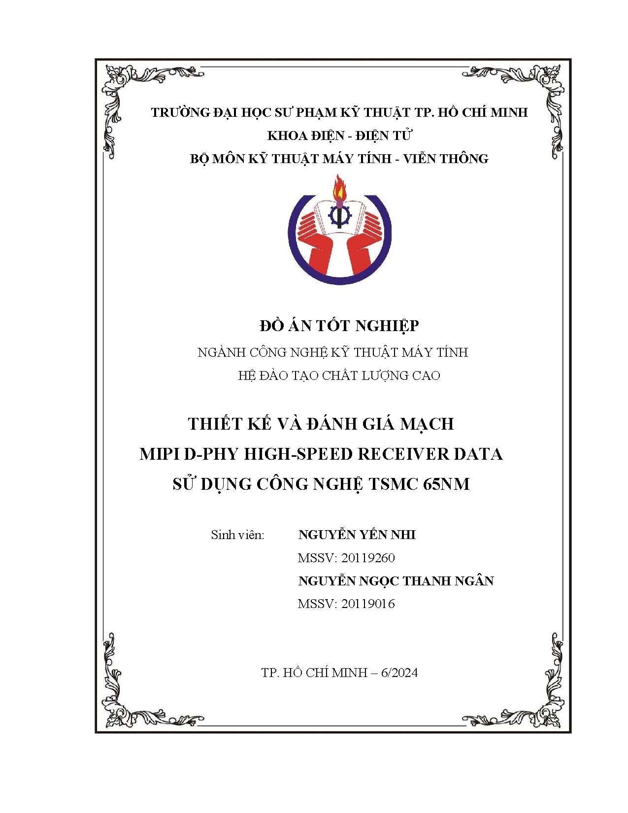 Đồ án tốt nghiệp - Thiết kế và đánh giá mạch Mipi D-Phy High-Speed Receiver Data sử dụng công NT 6