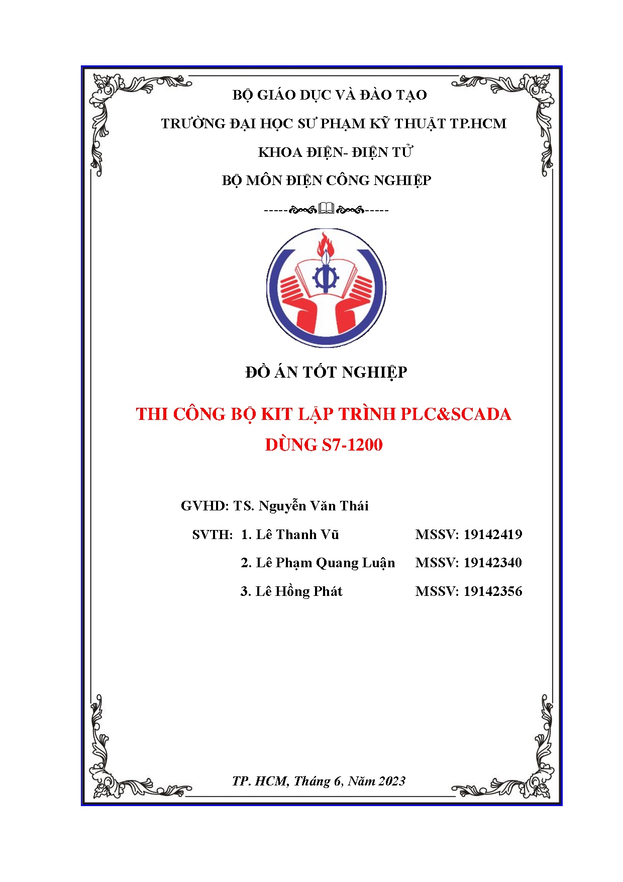 Đồ án tốt nghiệp - Thi công bộ kit lập trình PLC &amp; SCADA dùng S7-1200