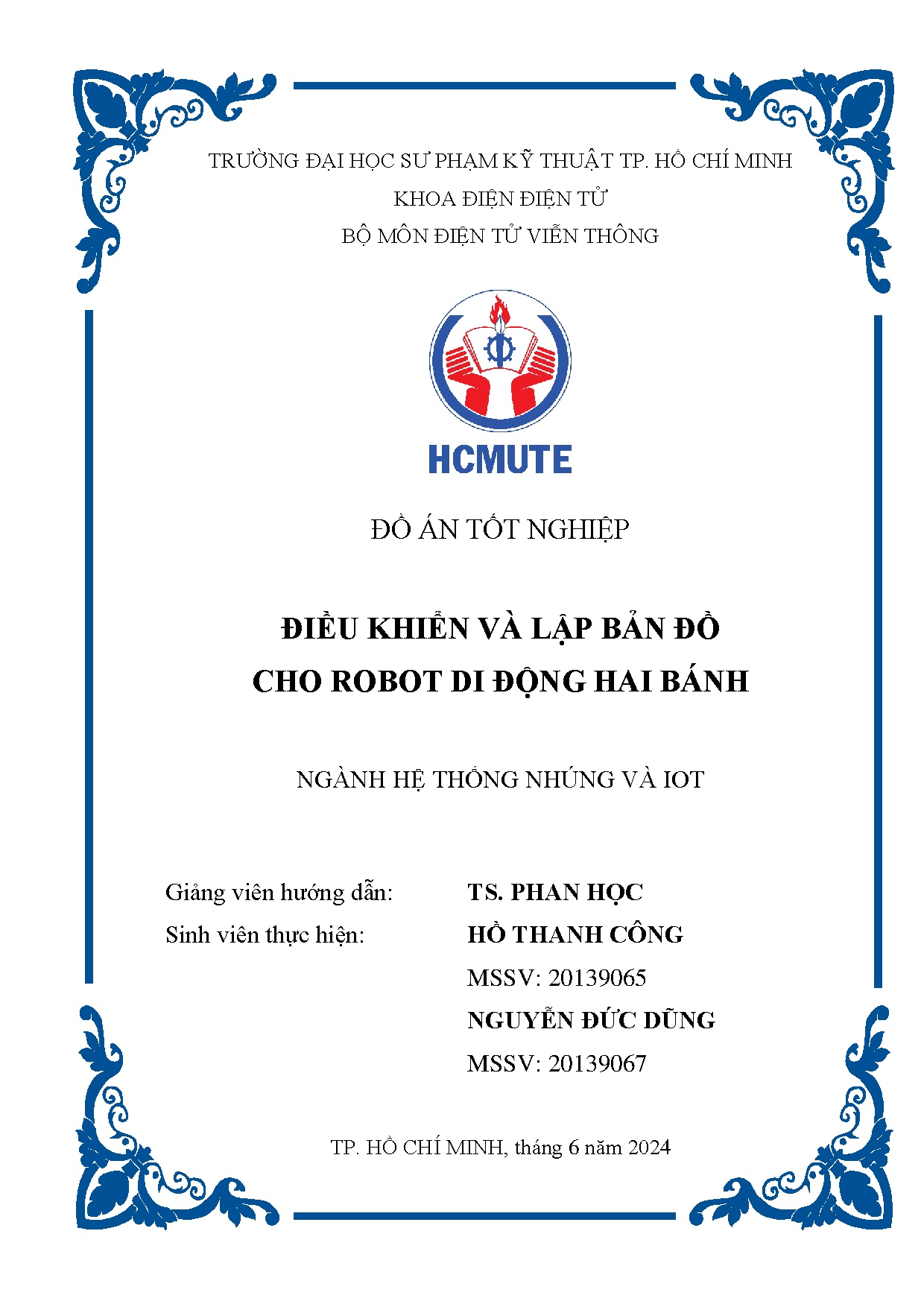 Đồ án tốt nghiệp - Điều khiển và lập bản đồ cho robot di động hai bánh