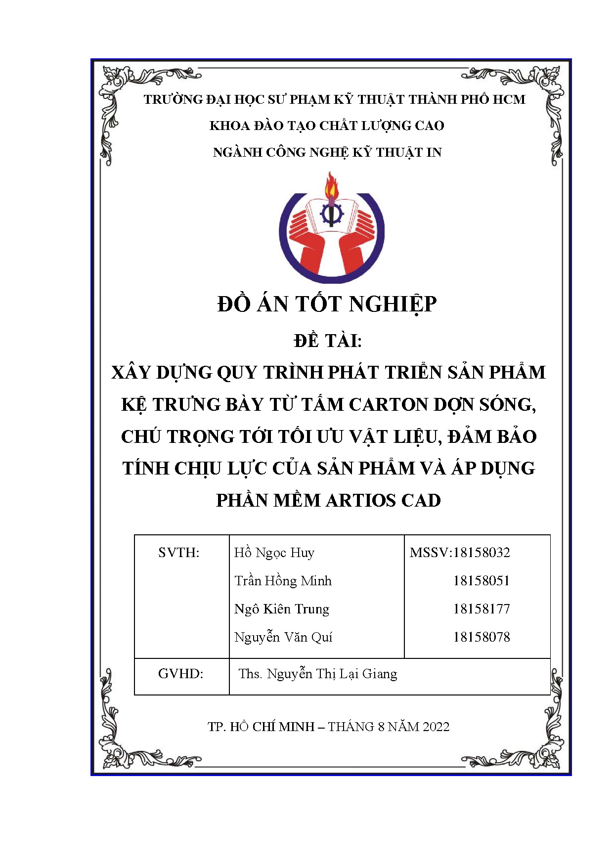 Đồ án tốt nghiệp - Xây dựng quy trình phát triển sản phẩm kệ trưng bày từ TCDSCTTƯVLĐBTCLCSPVÁDPMAC