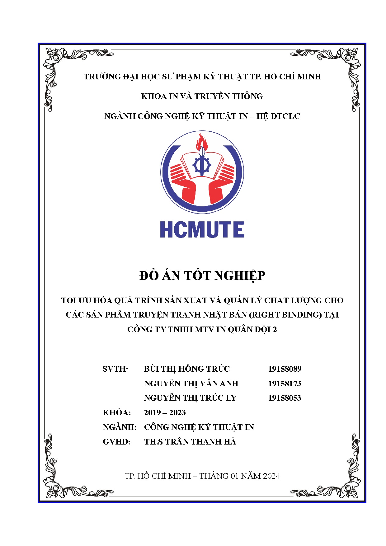 Đồ án tốt nghiệp - Tối ưu hóa quá trình sản xuất và quản lý chất lượng cho các SPTTNB ( BTCTTMIQĐ 2