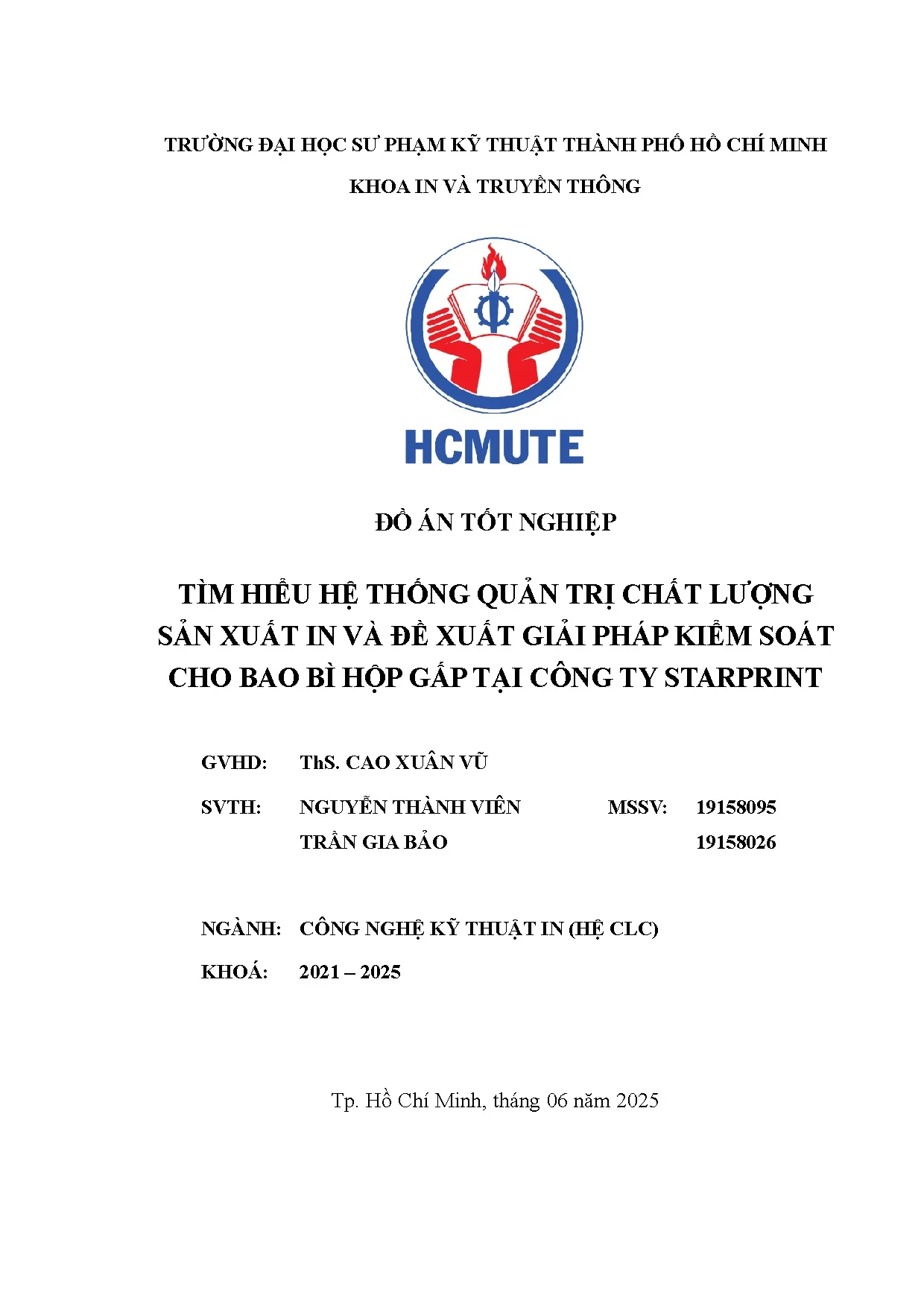 Đồ án tốt nghiệp - Tìm hiểu hệ thống quản trị chất lượng sản xuất in và đề xuất giải PKSCBBHGTCTS - Trang 2