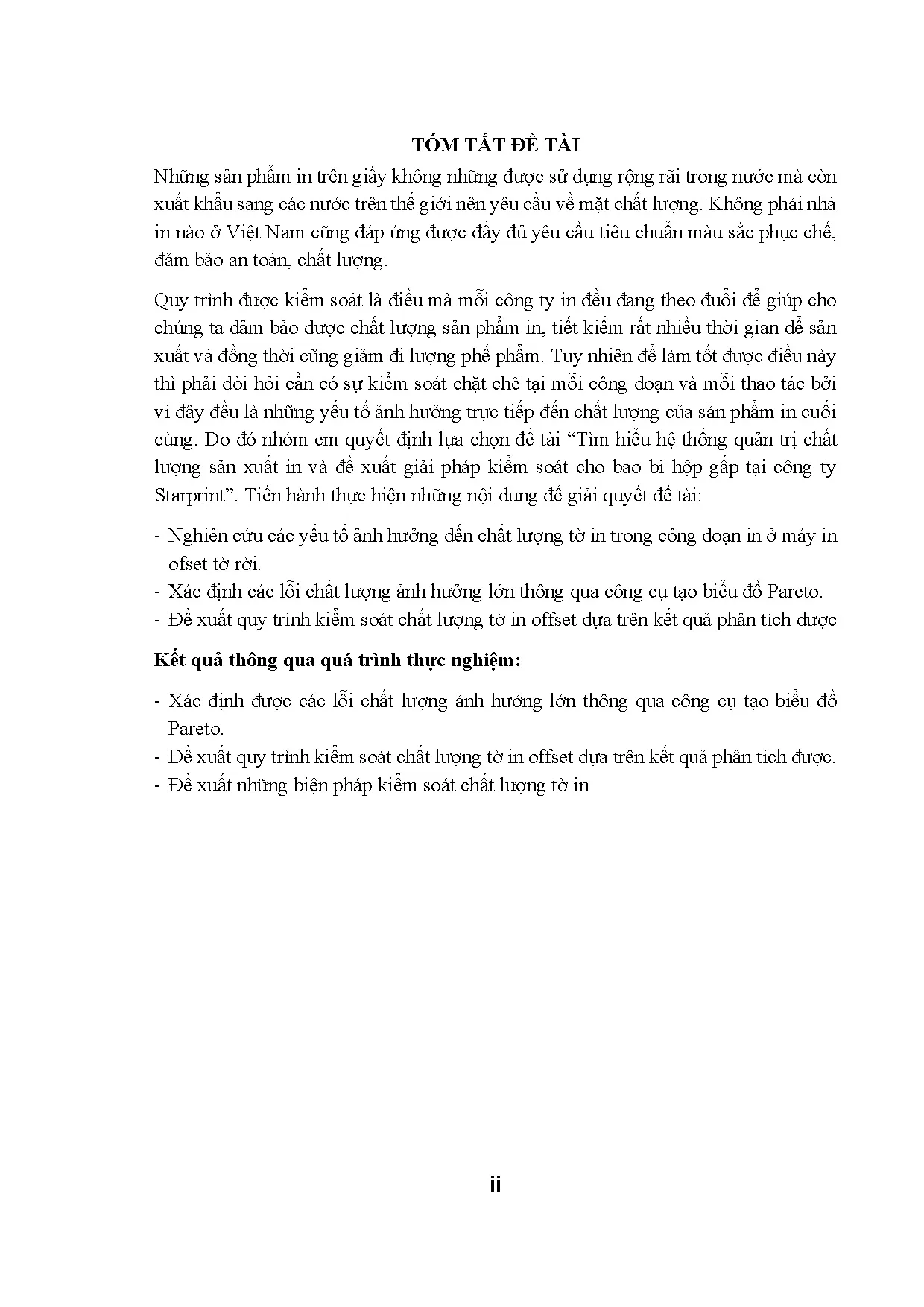 Đồ án tốt nghiệp - Tìm hiểu hệ thống quản trị chất lượng sản xuất in và đề xuất giải PKSCBBHGTCTS - Trang 4