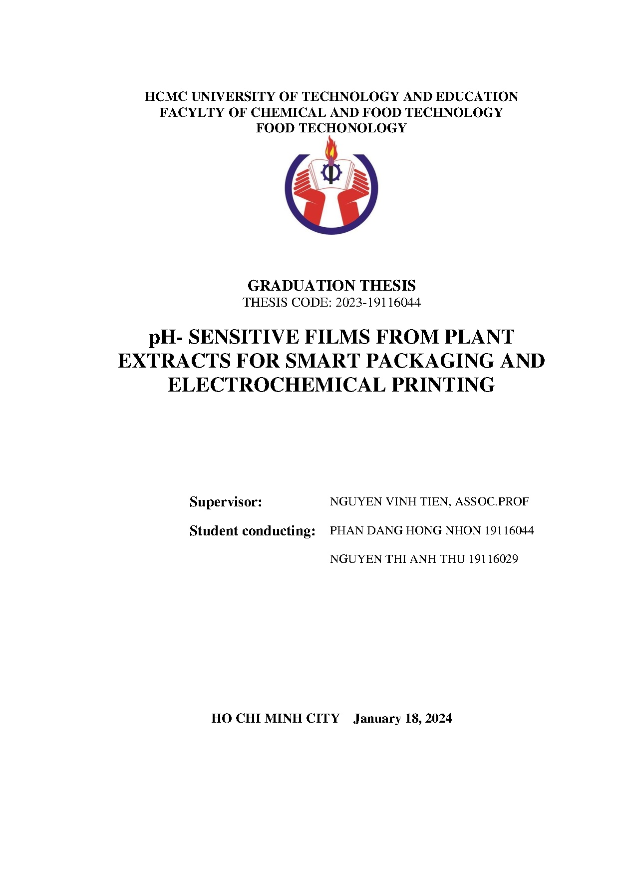 Đồ án tốt nghiệp - Ph - sensitive films from plant extracts for smart packaging and EP