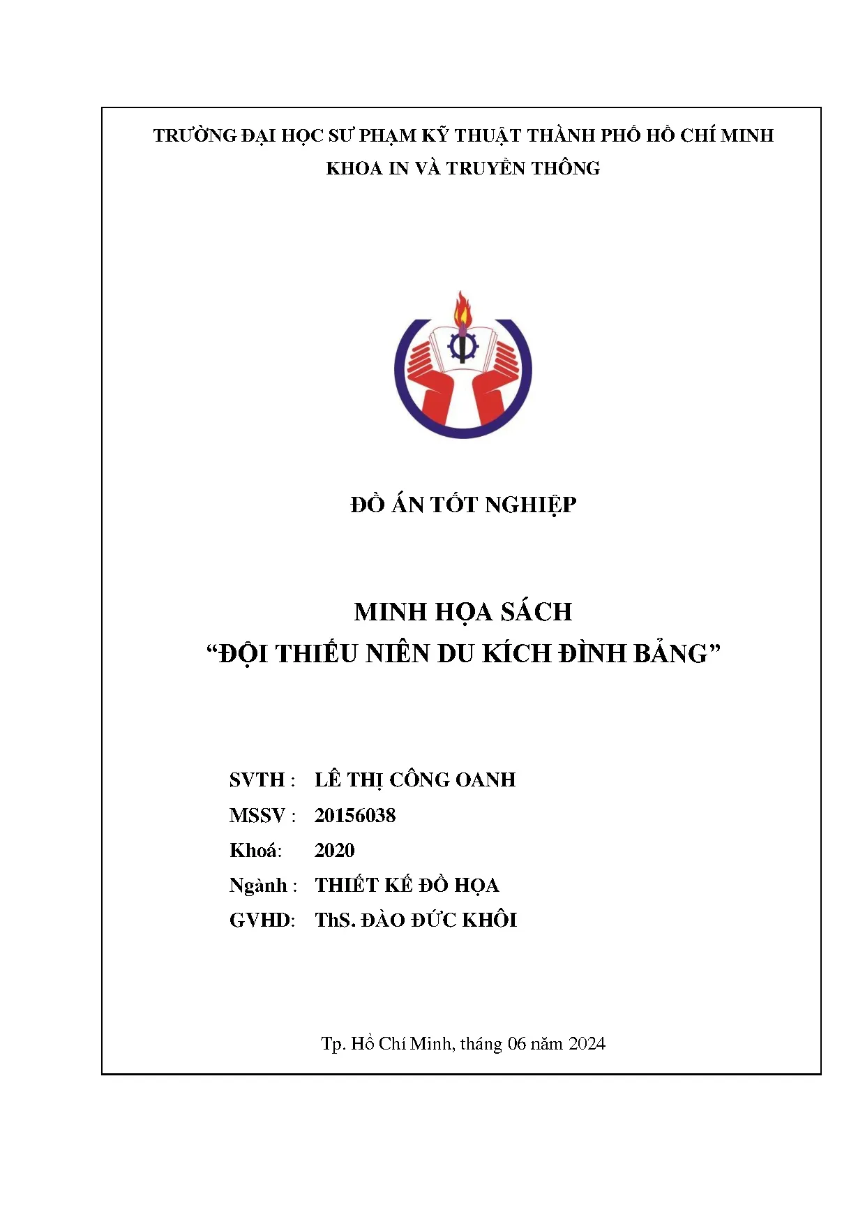 Đồ án tốt nghiệp - Minh họa sách “Đội thiếu niên du kích Đình Bảng”