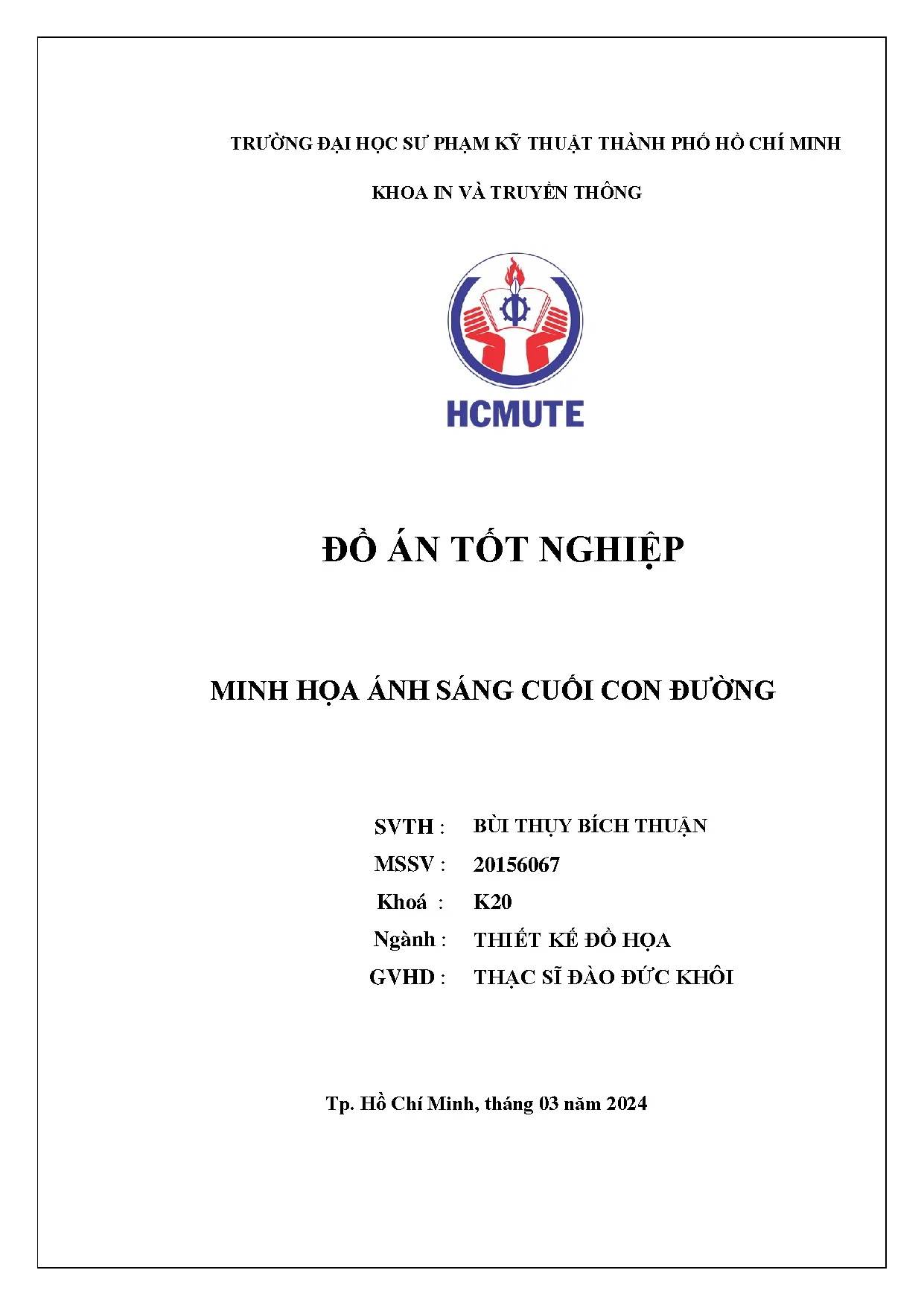 Đồ án tốt nghiệp - Minh họa Ánh sáng cuối con đường