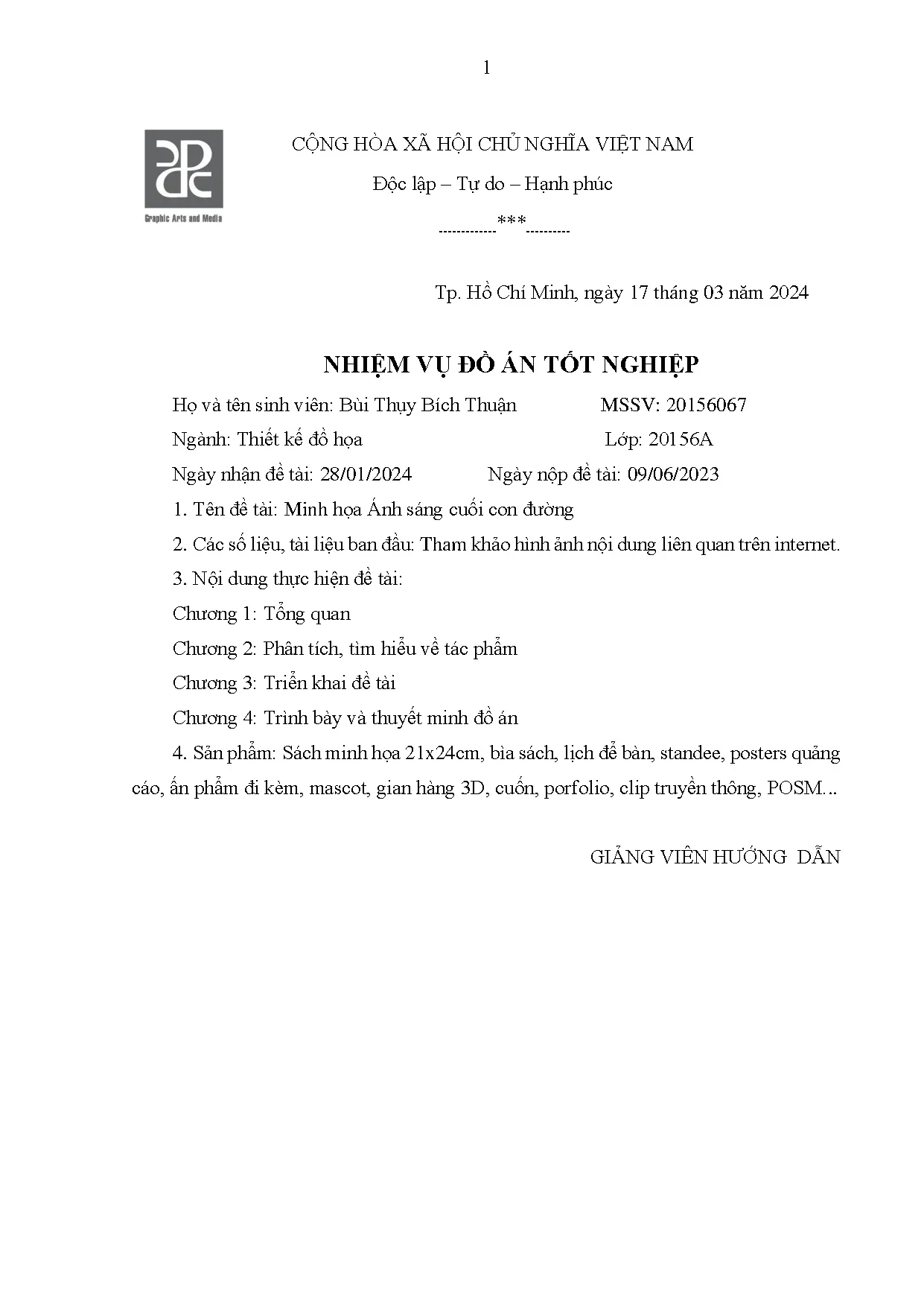 Đồ án tốt nghiệp - Minh họa Ánh sáng cuối con đường - Trang 2