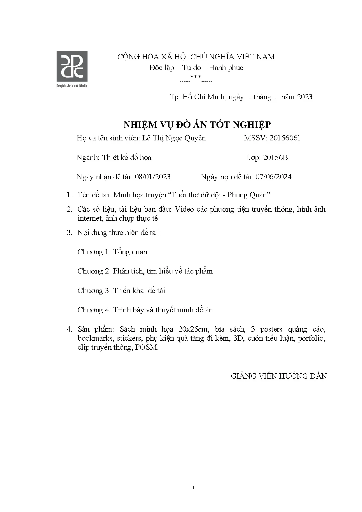 Đồ án tốt nghiệp - Minh họa truyện “Tuổi thơ dữ dội  - Trang 3