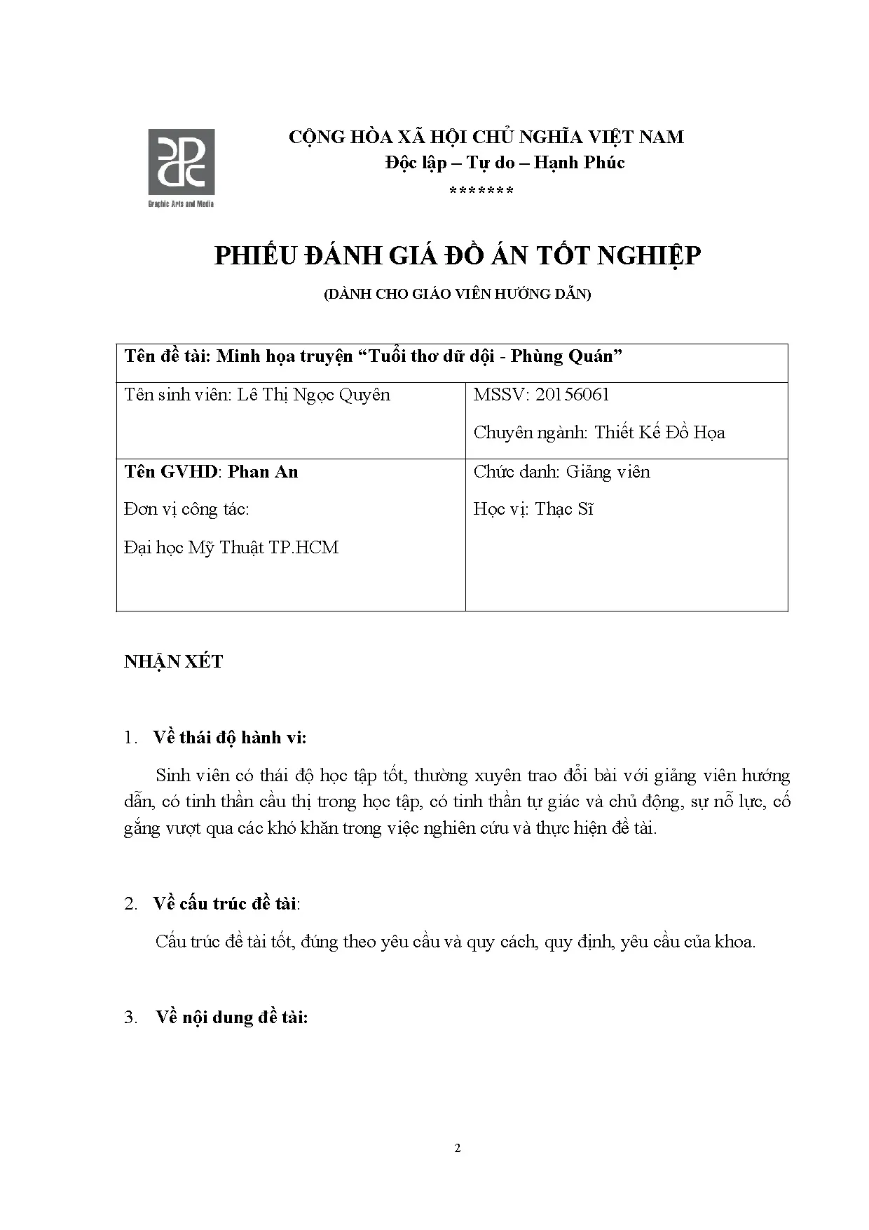 Đồ án tốt nghiệp - Minh họa truyện “Tuổi thơ dữ dội  - Trang 4