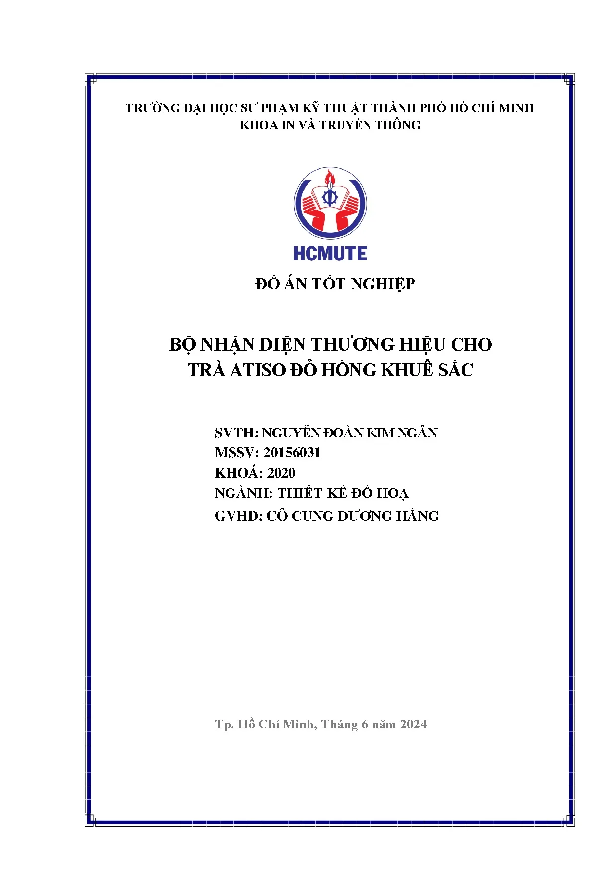 Đồ án tốt nghiệp - Bộ nhận diện thương hiệu cho trà Atiso đỏ hồng khuê sắc