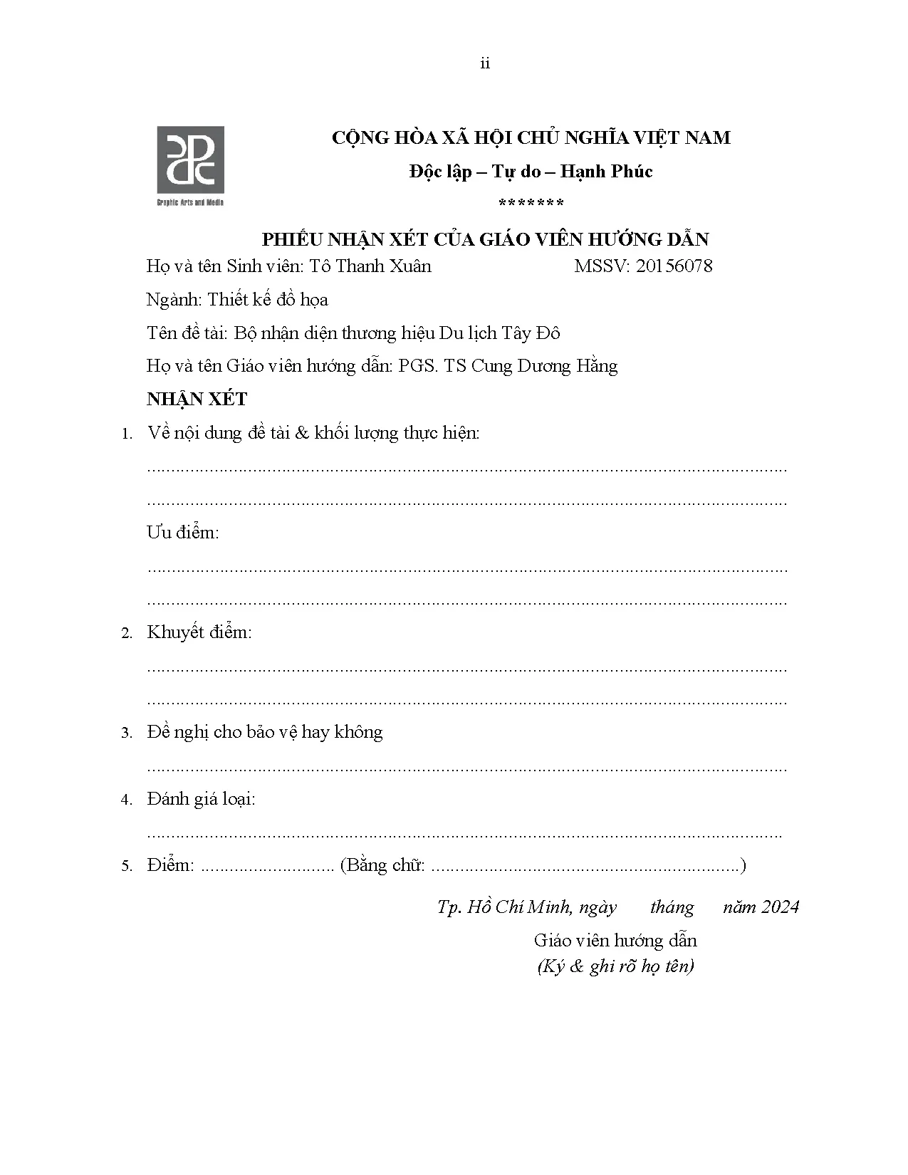 Đồ án tốt nghiệp - Bộ nhận diện thương hiệu Du lịch Tây Đô - Trang 4