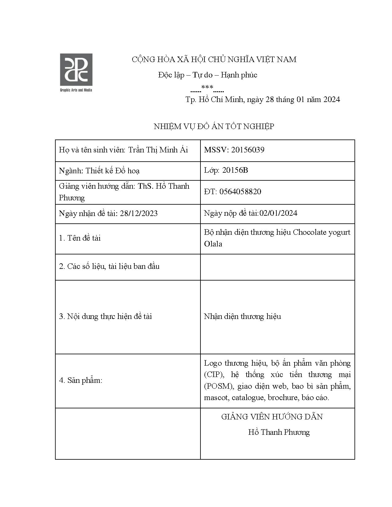 Đồ án tốt nghiệp - Bộ nhận diện thương hiệu Chocolate yogurt Olala - Trang 3